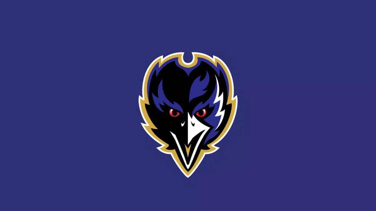 Baltimore Ravens, raven logo, red eyes, HD Desktop Wallpaper