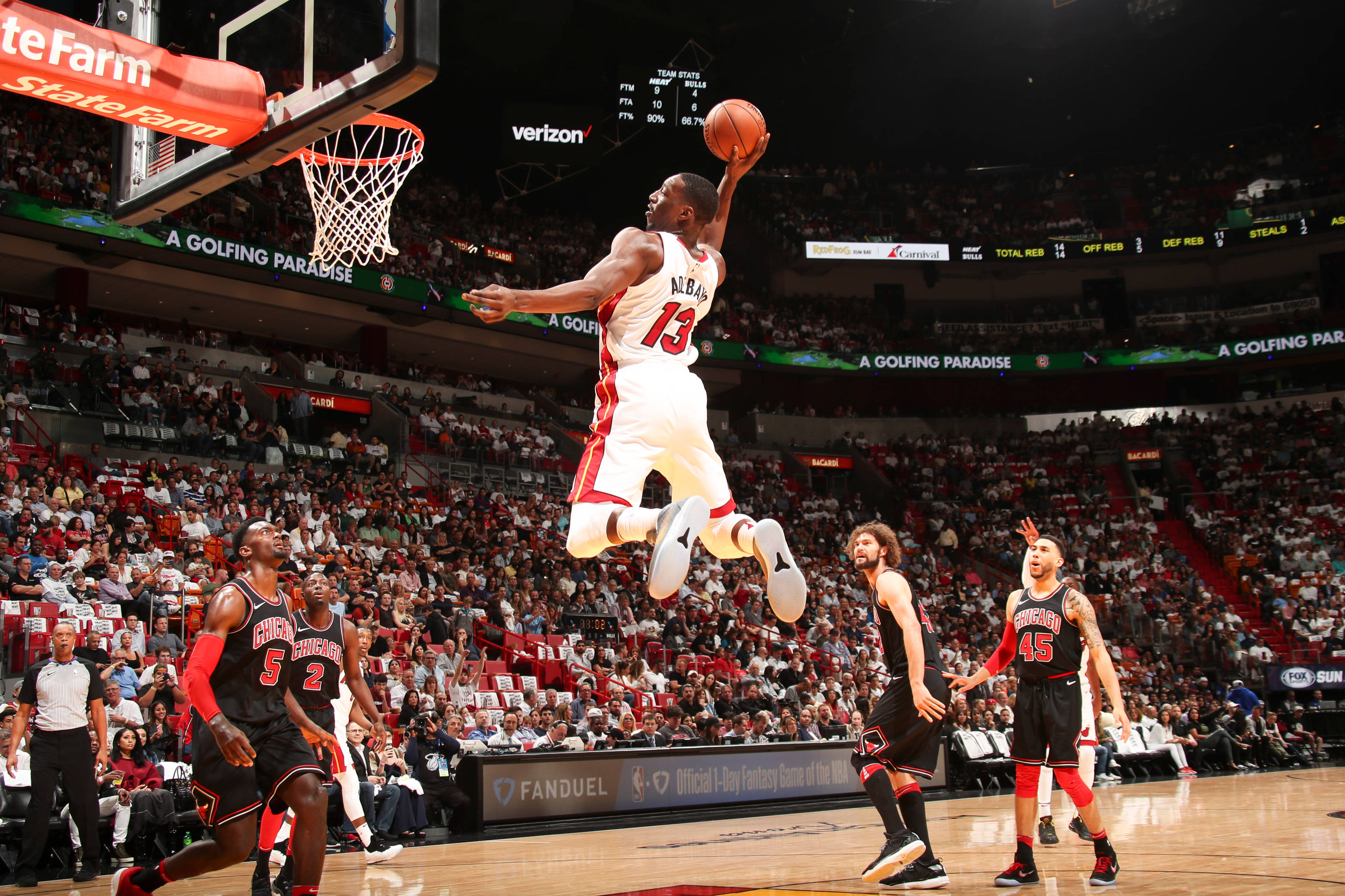 Bam Adebayo, white jersey, dunk, 2K Desktop Wallpaper