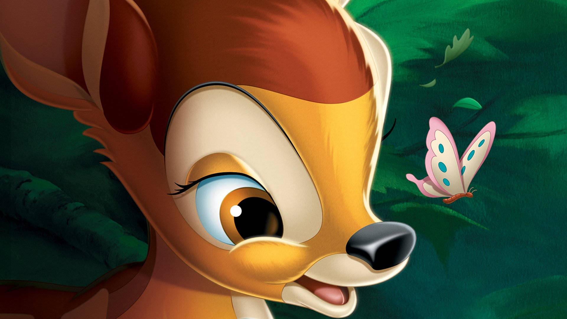 Bambi, butterfly, pink butterfly, Full HD Desktop Wallpaper