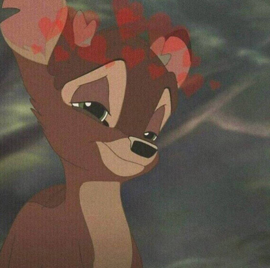Bambi, heart crown, cartoon deer, SD Desktop Wallpaper
