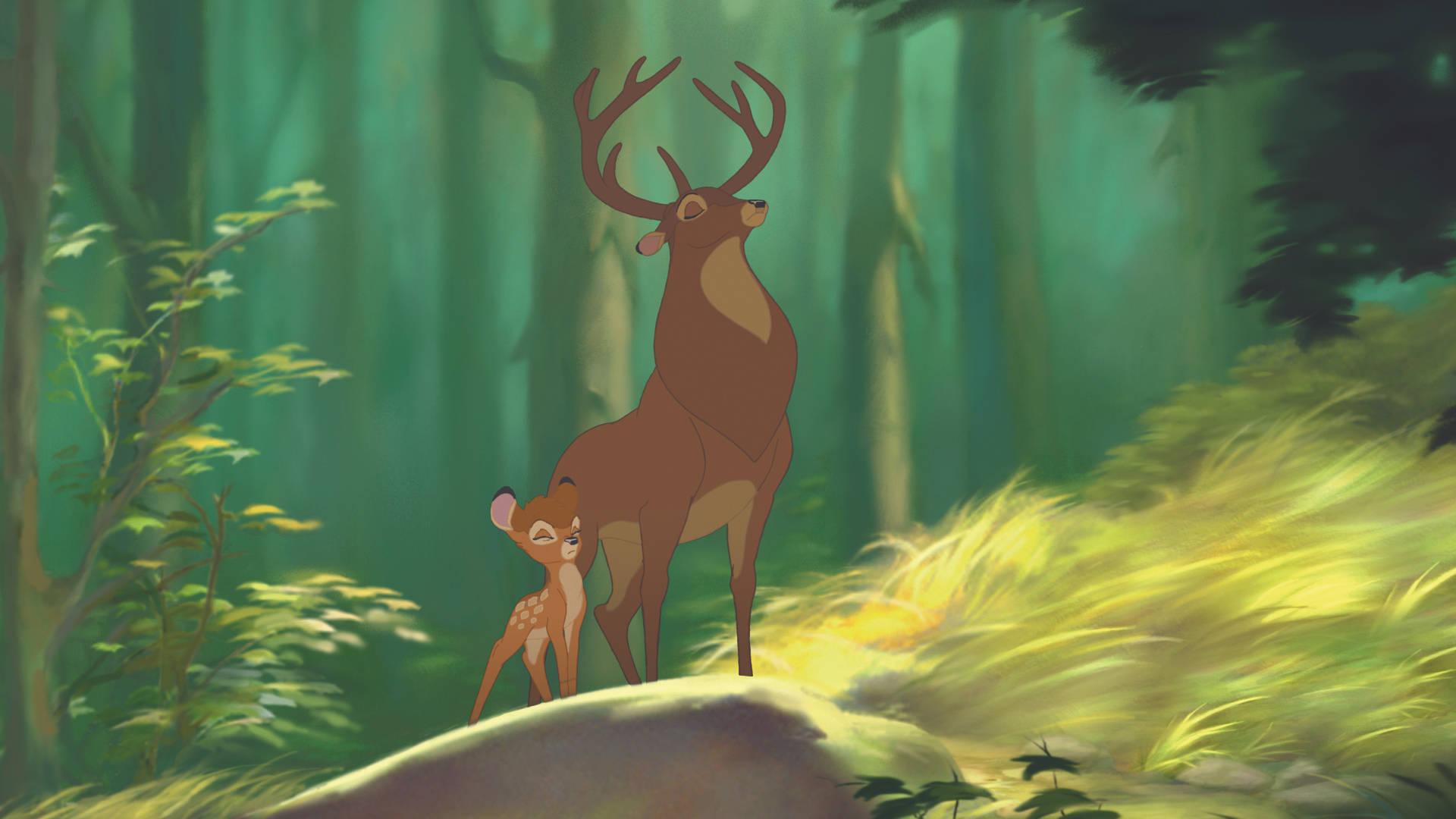 Bambi, father, deer, Full HD Desktop Wallpaper