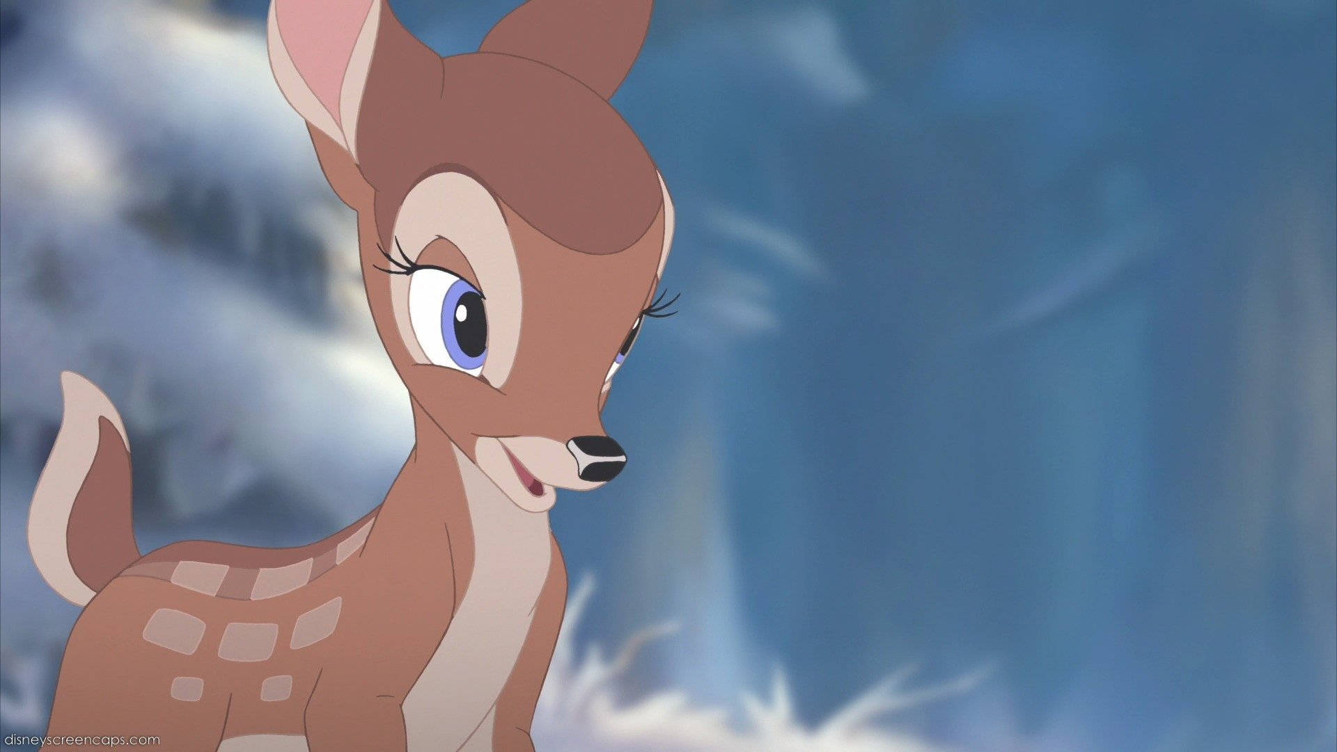 Bambi, blue eyes, spotted coat, Full HD Desktop Wallpaper