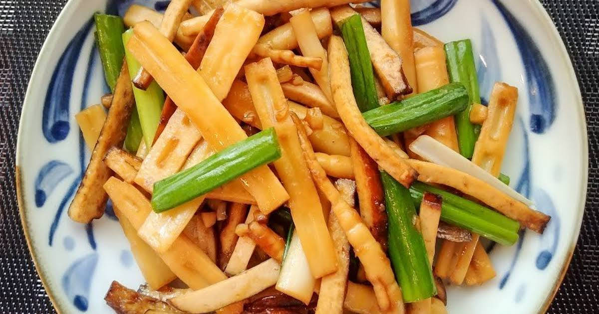 tofu, bamboo shoots, green onions, SD Desktop Wallpaper