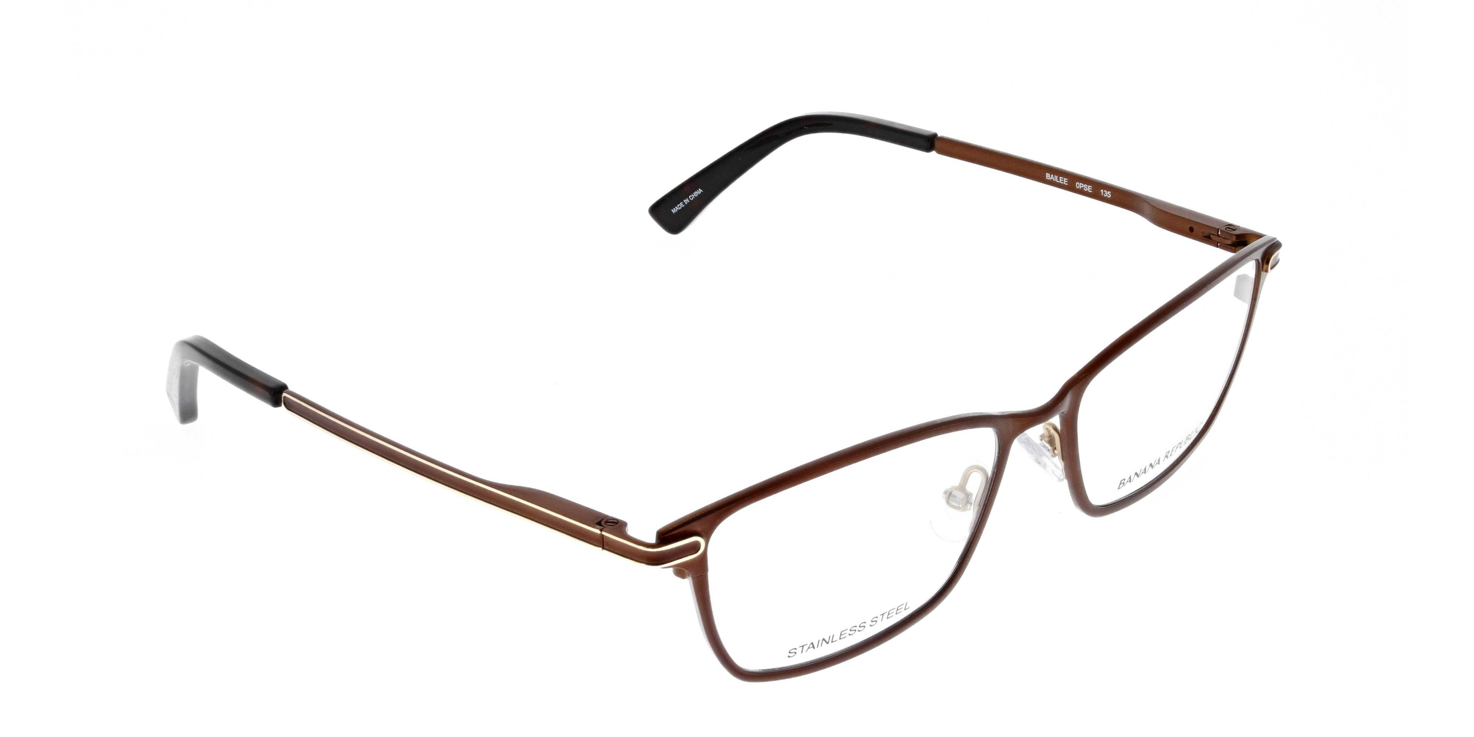 Banana Republic, brown stainless steel eyeglasses, black temple tips, 4K Desktop Wallpaper