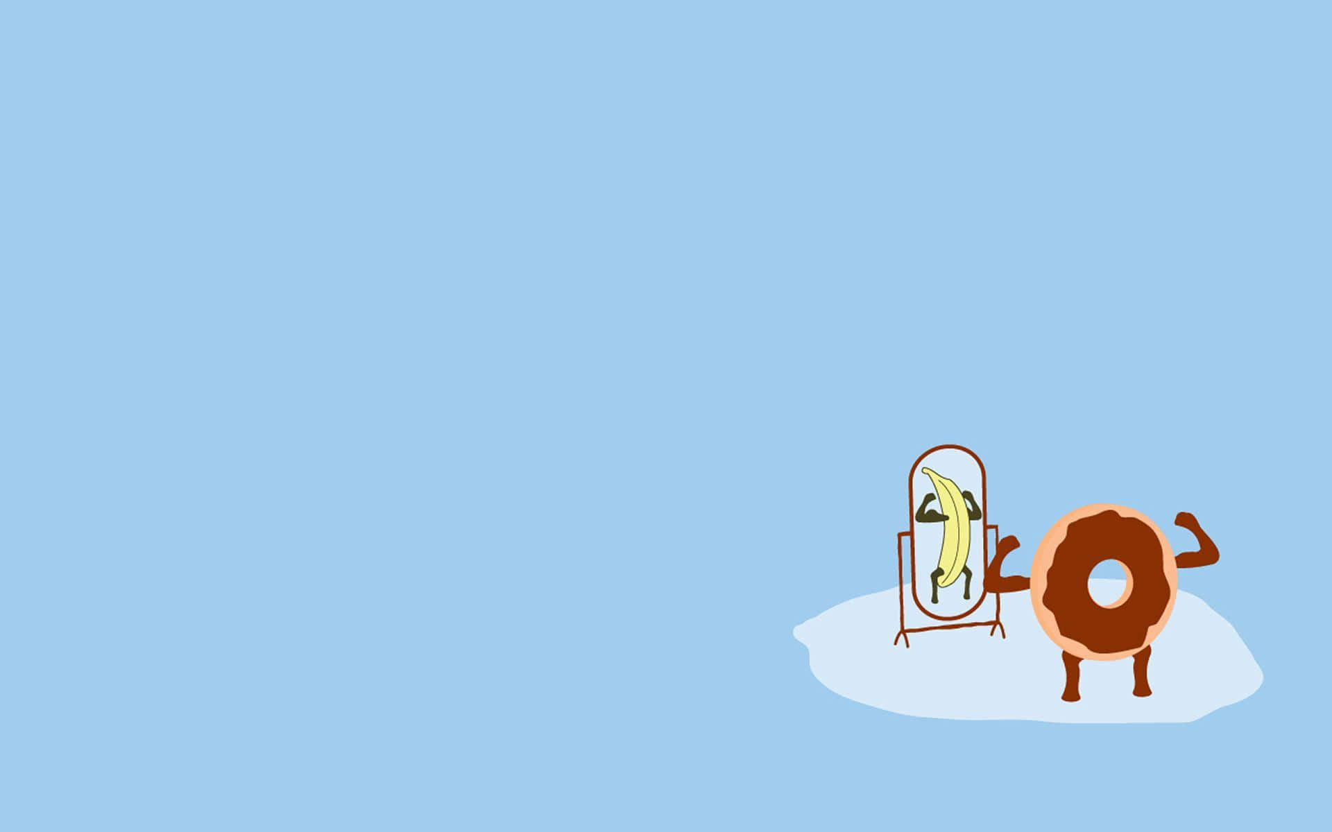 glazed reflection, delectable doughnut, mirror, Full HD Desktop Wallpaper