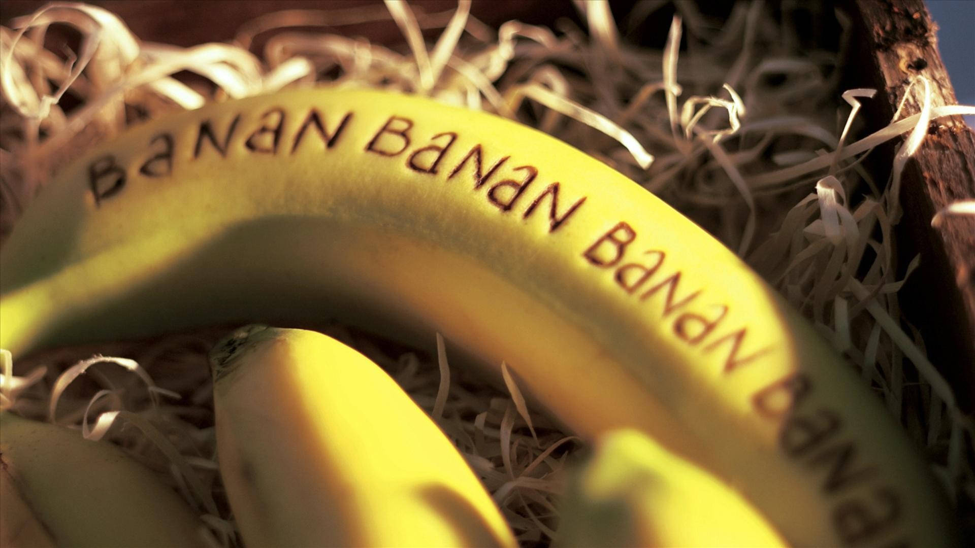 banana, BANAN, straw, Full HD Desktop Wallpaper