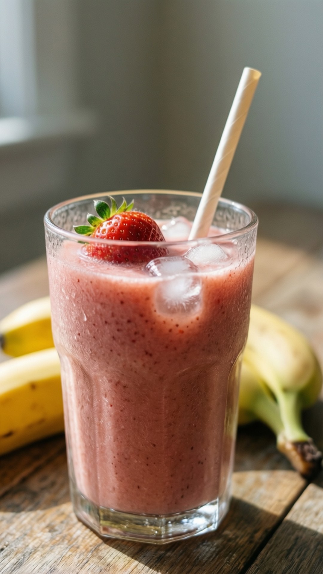 banana, strawberry, smoothie, Full HD Phone Wallpaper