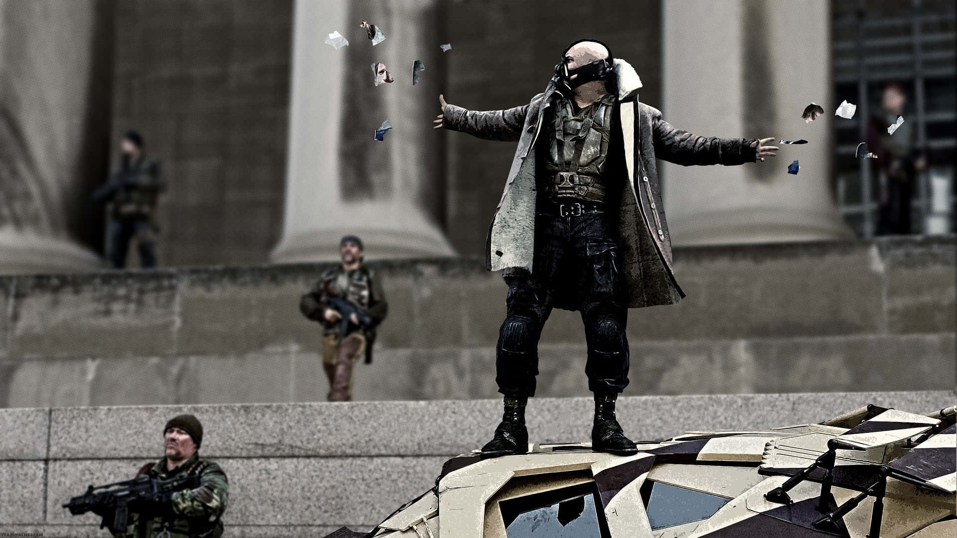 Bane, trench coat, tank, Full HD Desktop Wallpaper