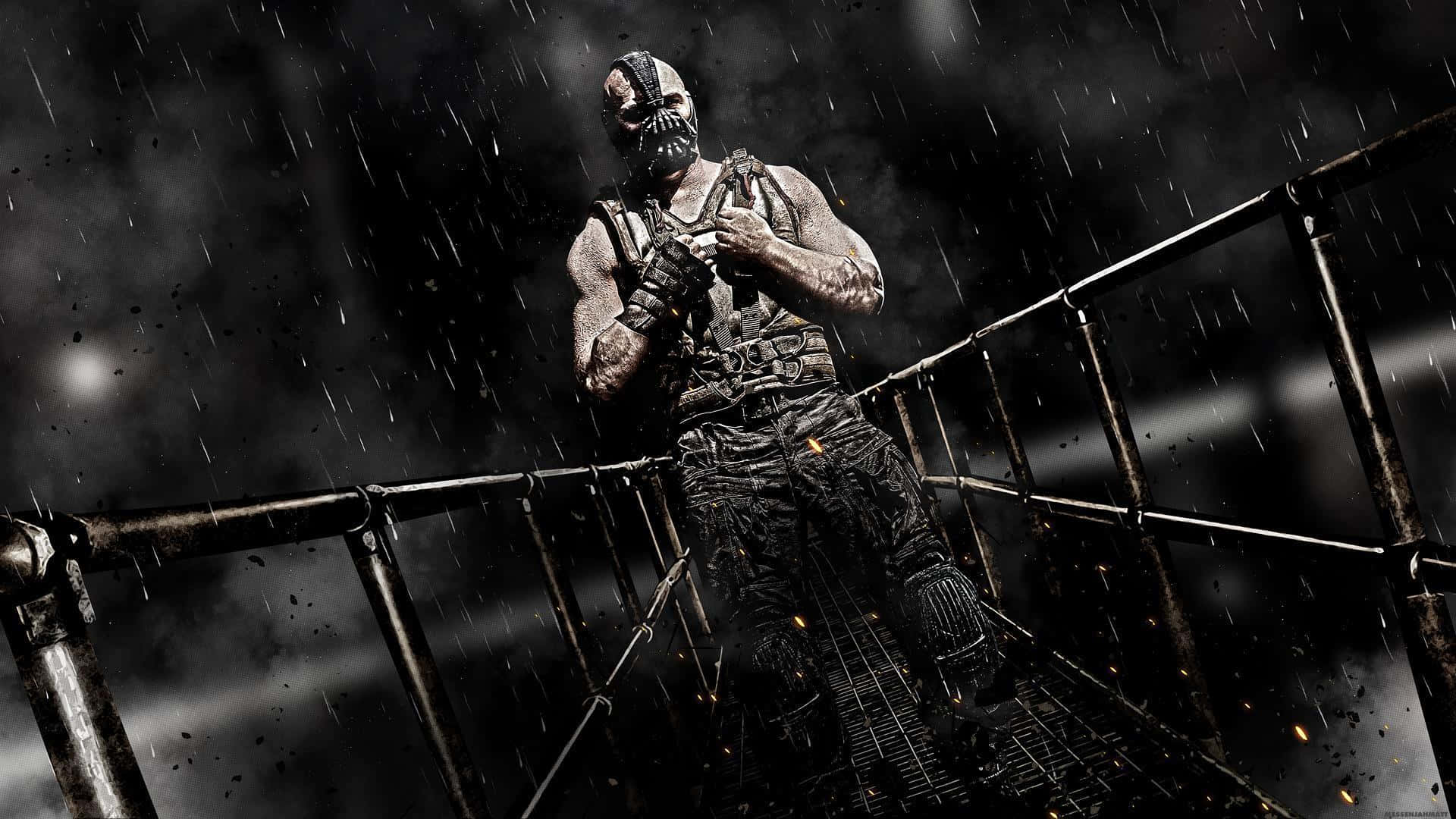 Bane, masked vigilante, metal bridge, Full HD Desktop Wallpaper