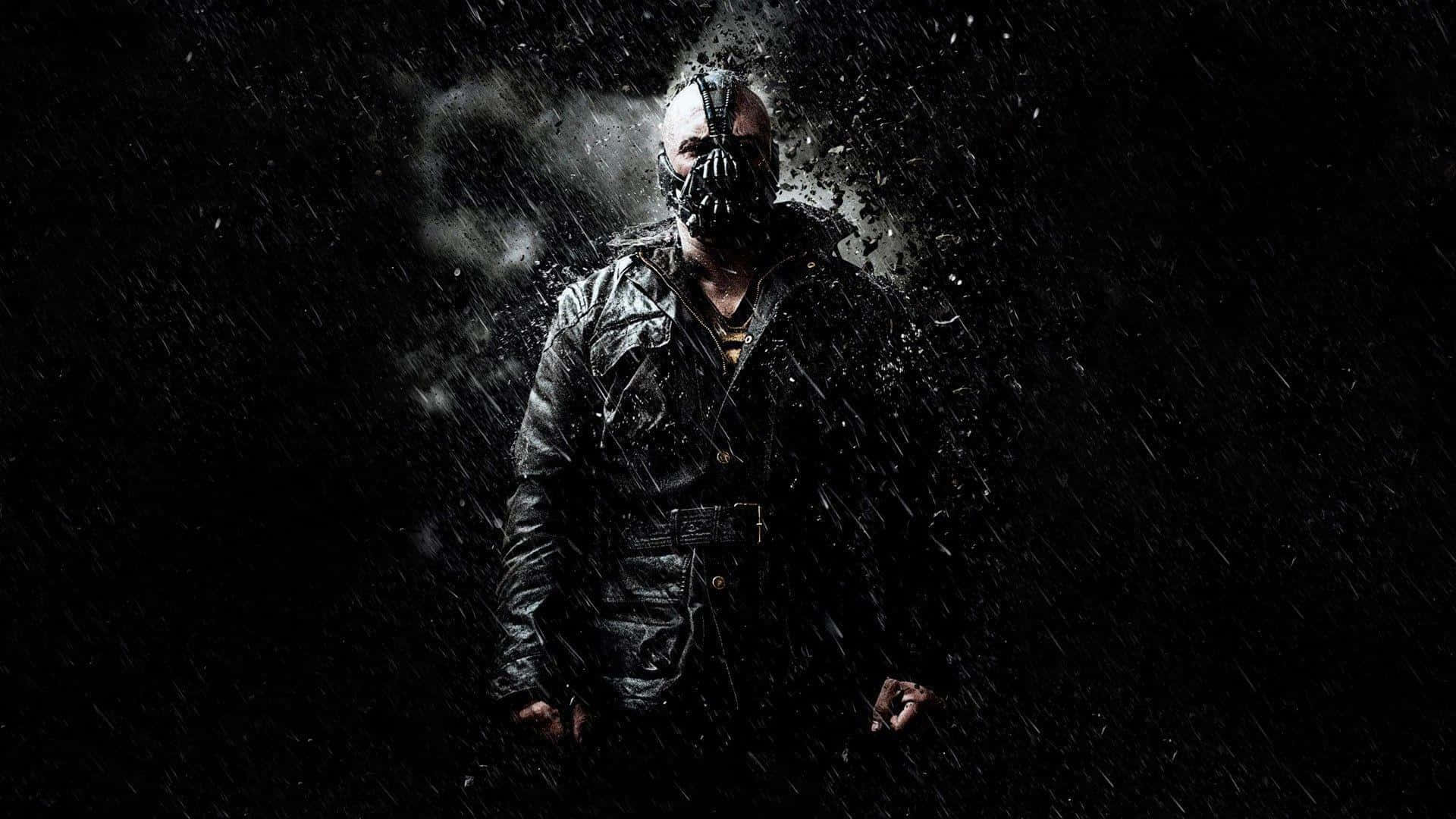 Bane, gas mask, downpour, Full HD Desktop Wallpaper