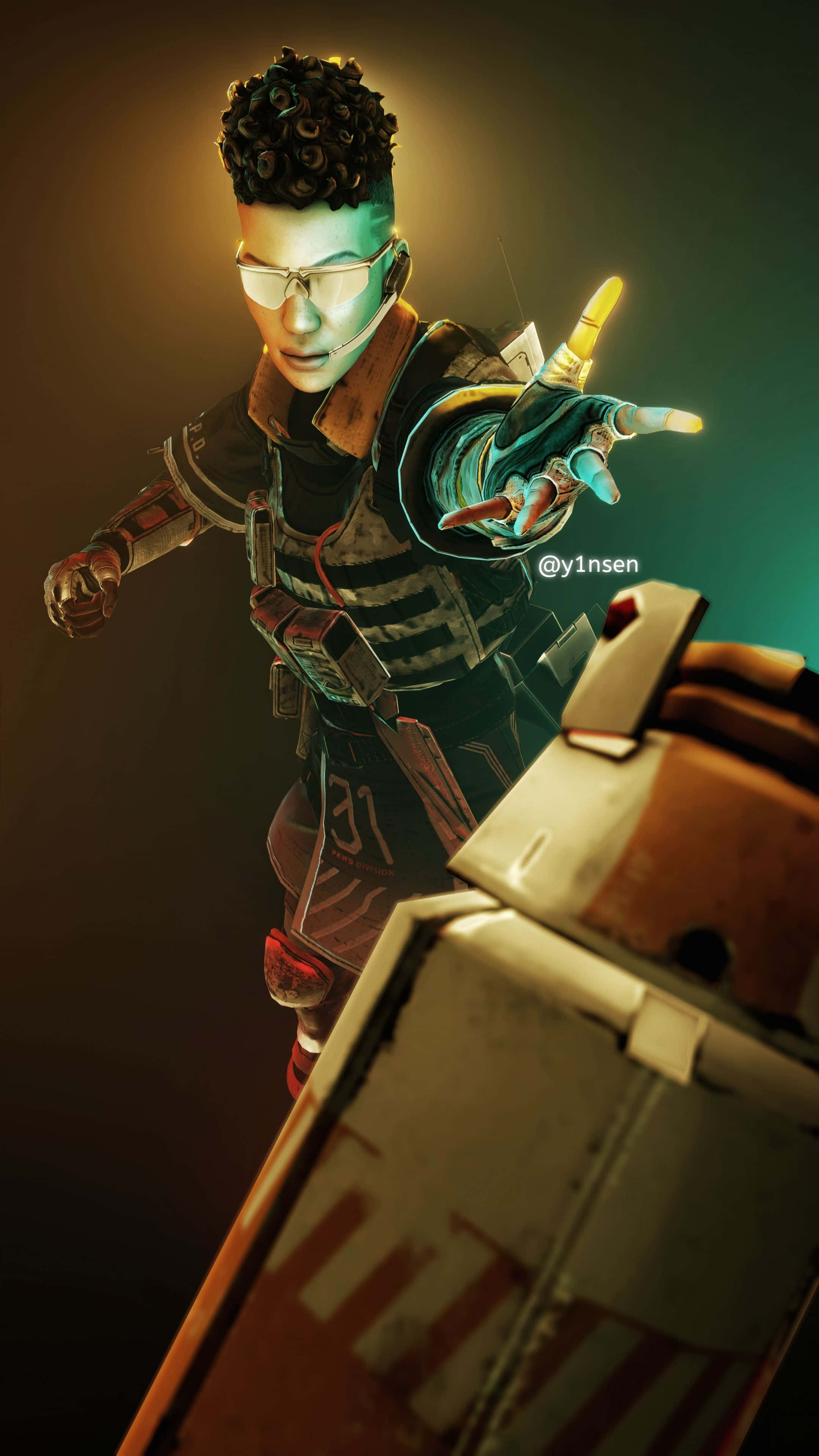 Bangalore Apex, cybernetic hand, glasses, 4K Phone Wallpaper