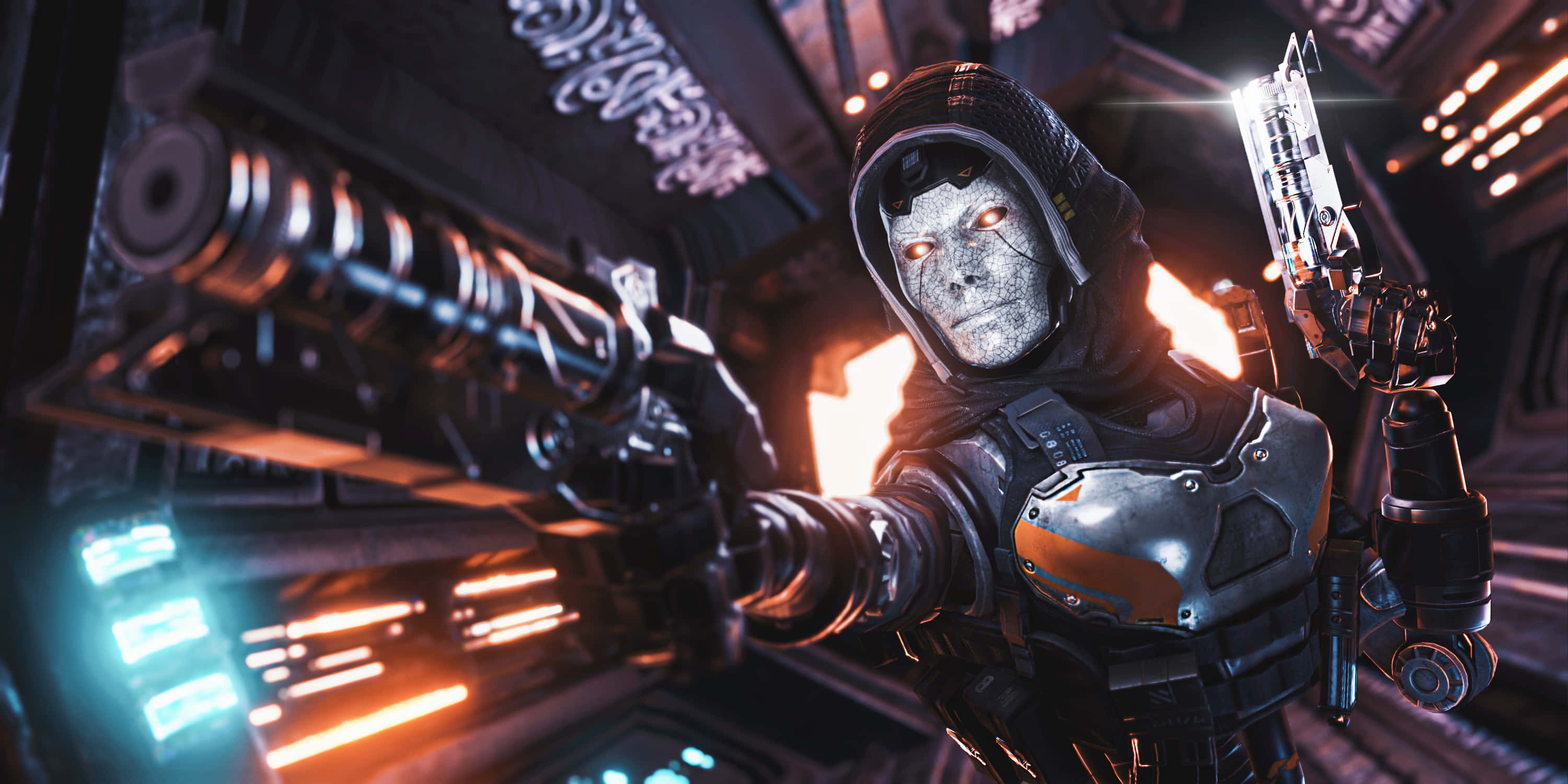 Bangalore Apex, cybernetic warrior, dark armor, 2K Desktop Wallpaper