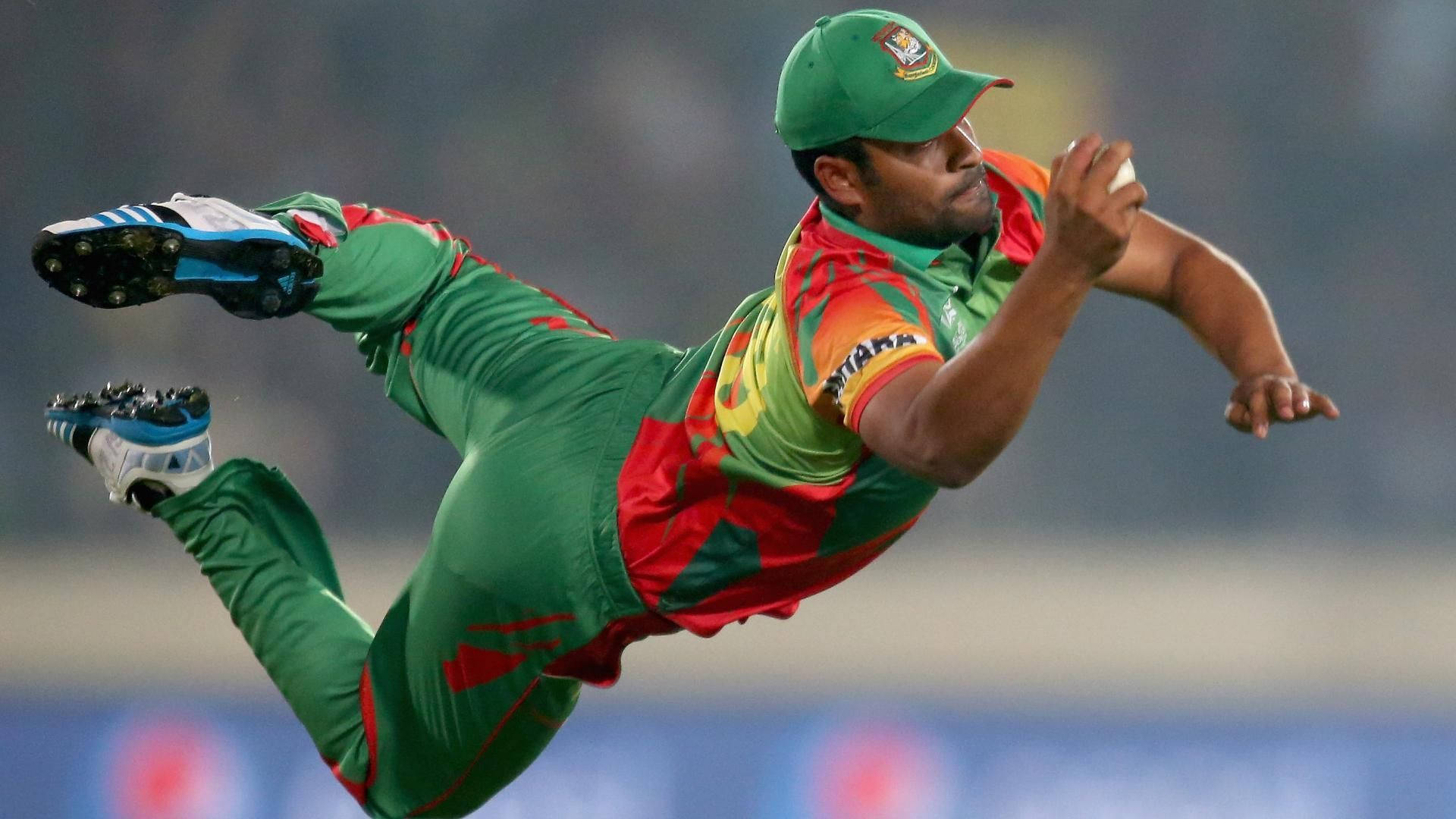 Bangladesh Cricket, green and red uniform, night match, Full HD Desktop Wallpaper