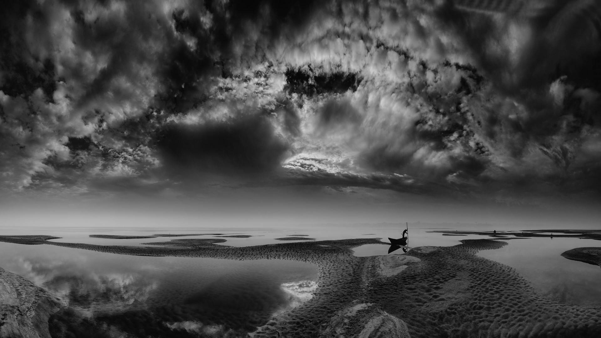 Bangladesh, river view, windsurfer, Full HD Desktop Wallpaper