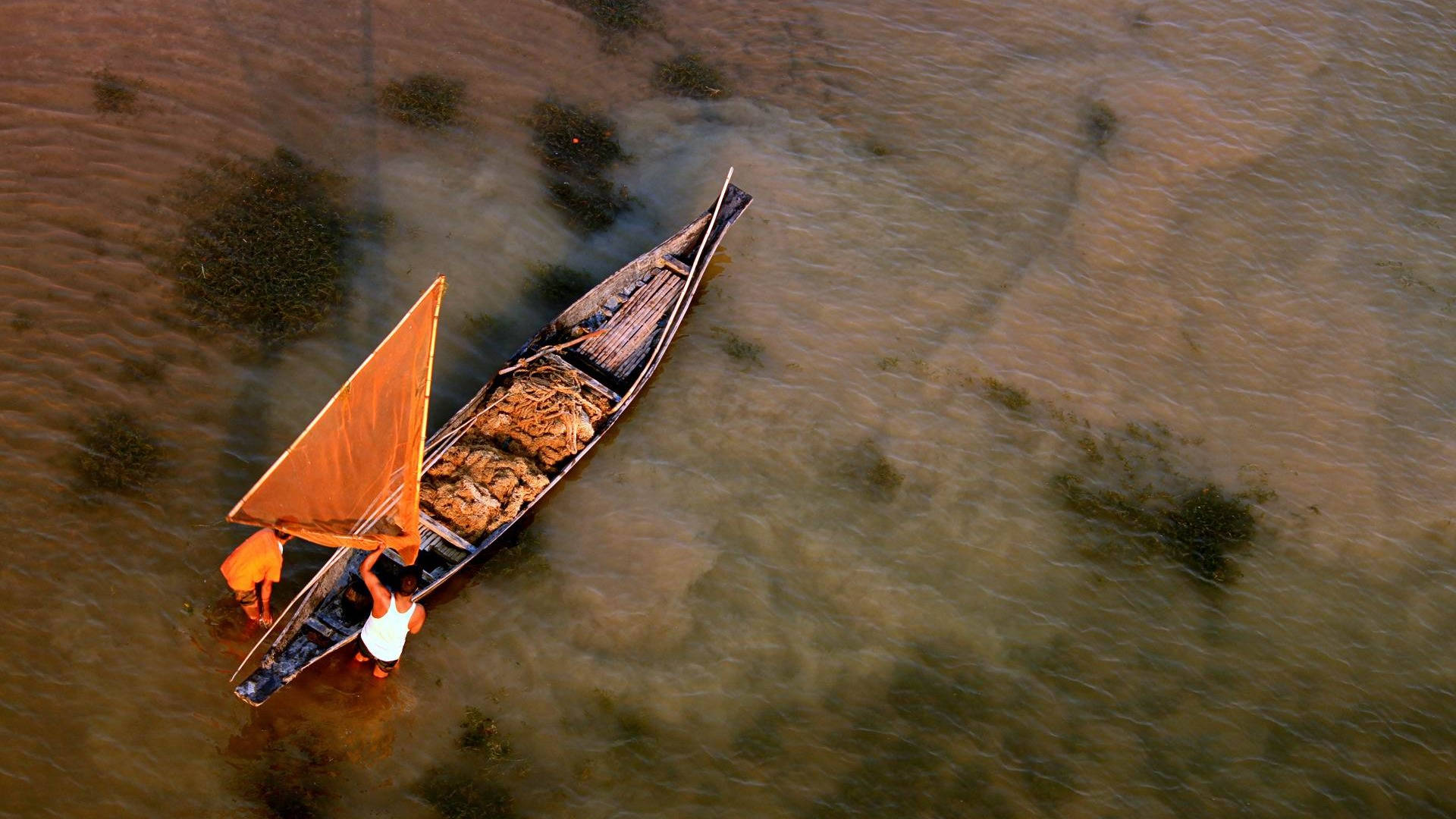 Bangladesh, primitive sail boat, wooden boat, Full HD Desktop Wallpaper