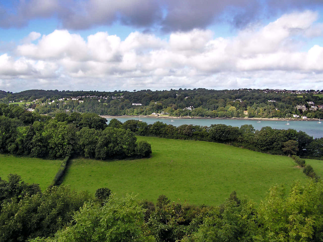 Bangor United Kingdom, lush greenery, coastline, HD Desktop Wallpaper