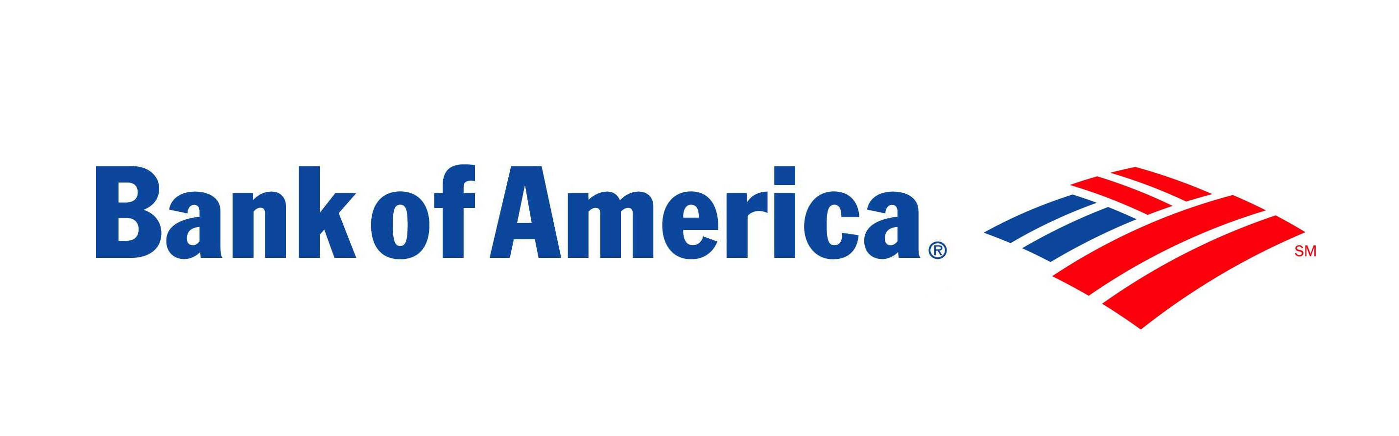 Bank Of America, 1998 logo, blue text, 2K Desktop Wallpaper