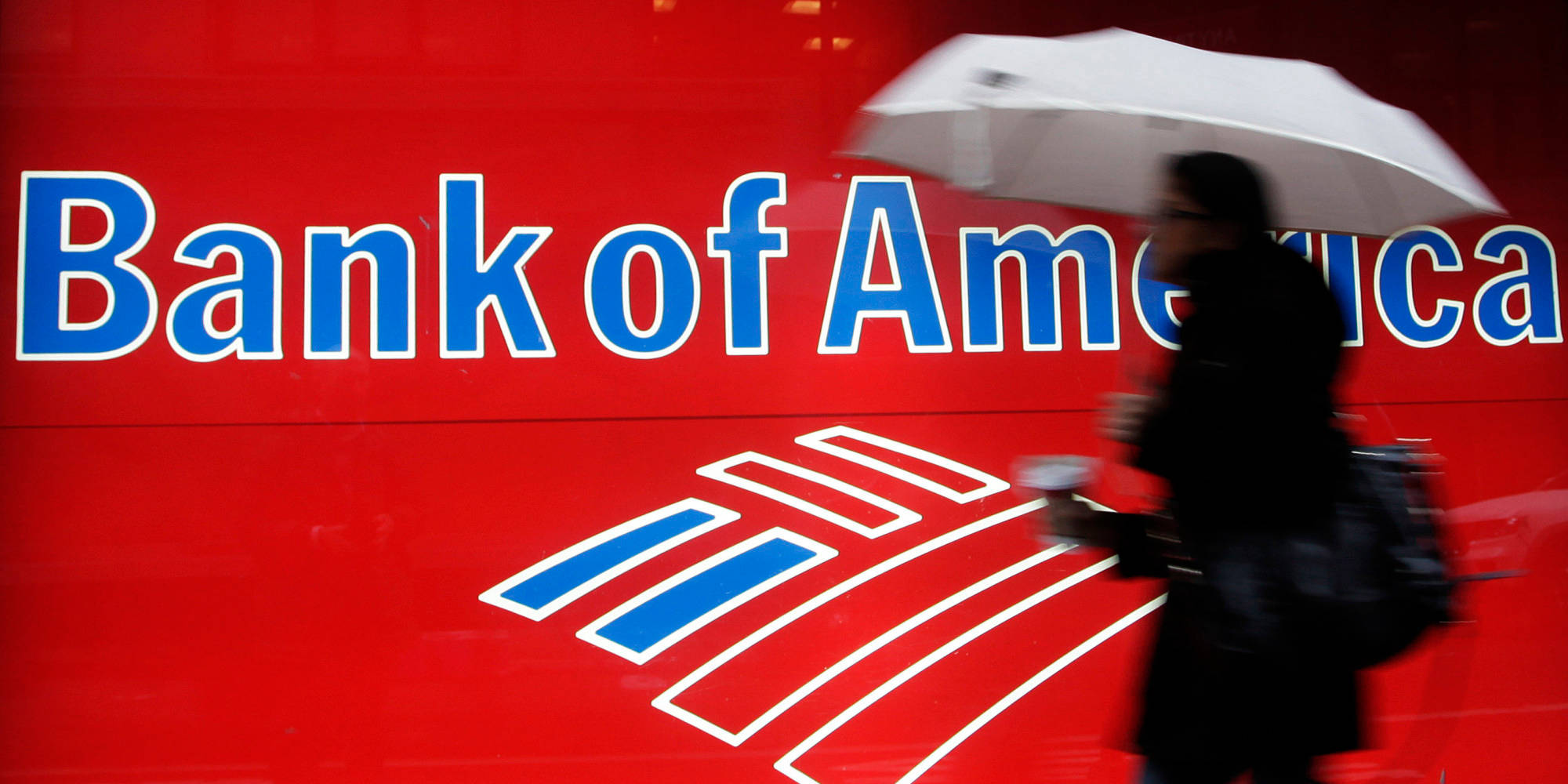 Bank Of America, vibrant red, building facade, Full HD Desktop Wallpaper