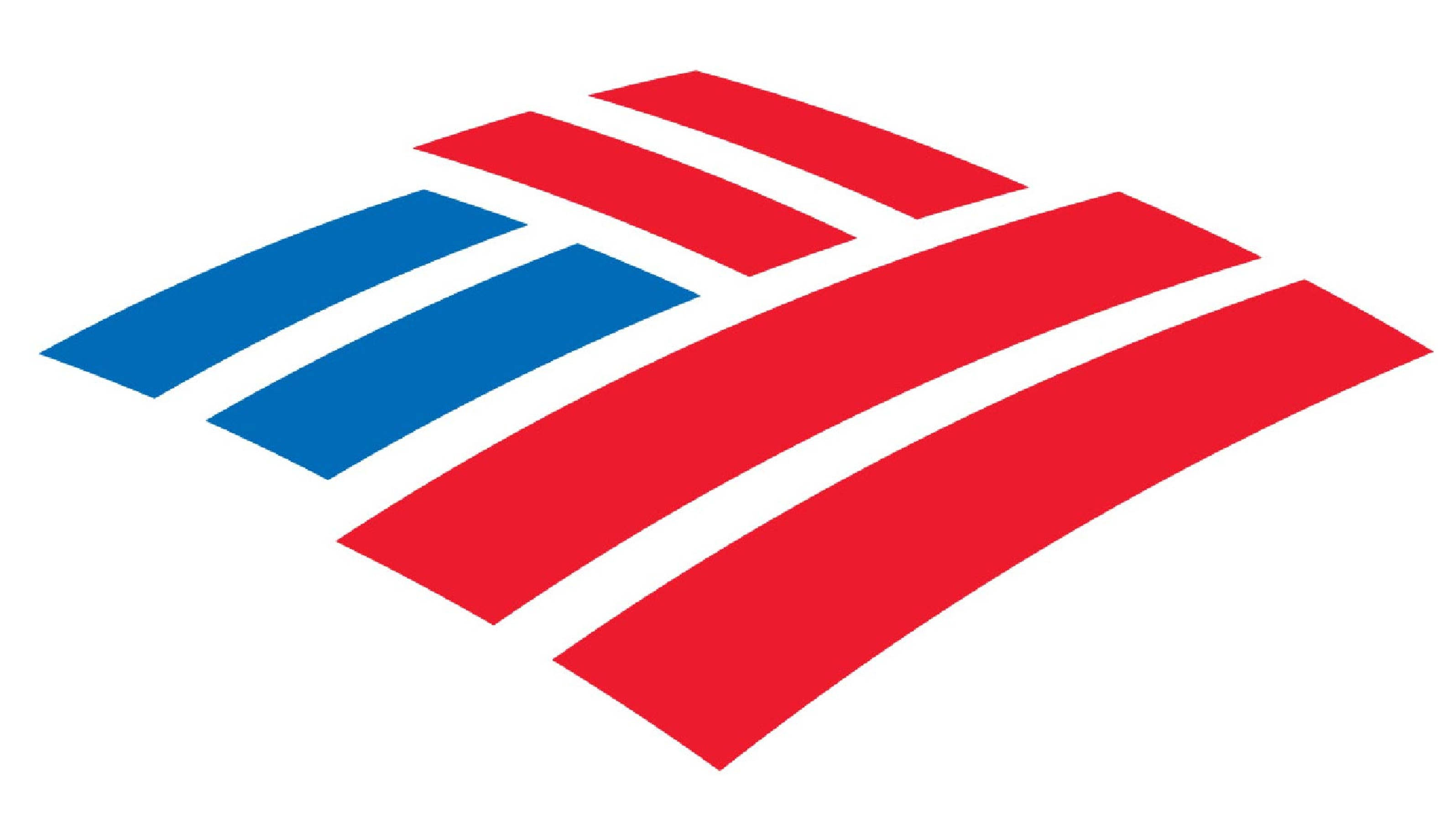 Bank Of America, stylized flag logo, red, 2K Desktop Wallpaper