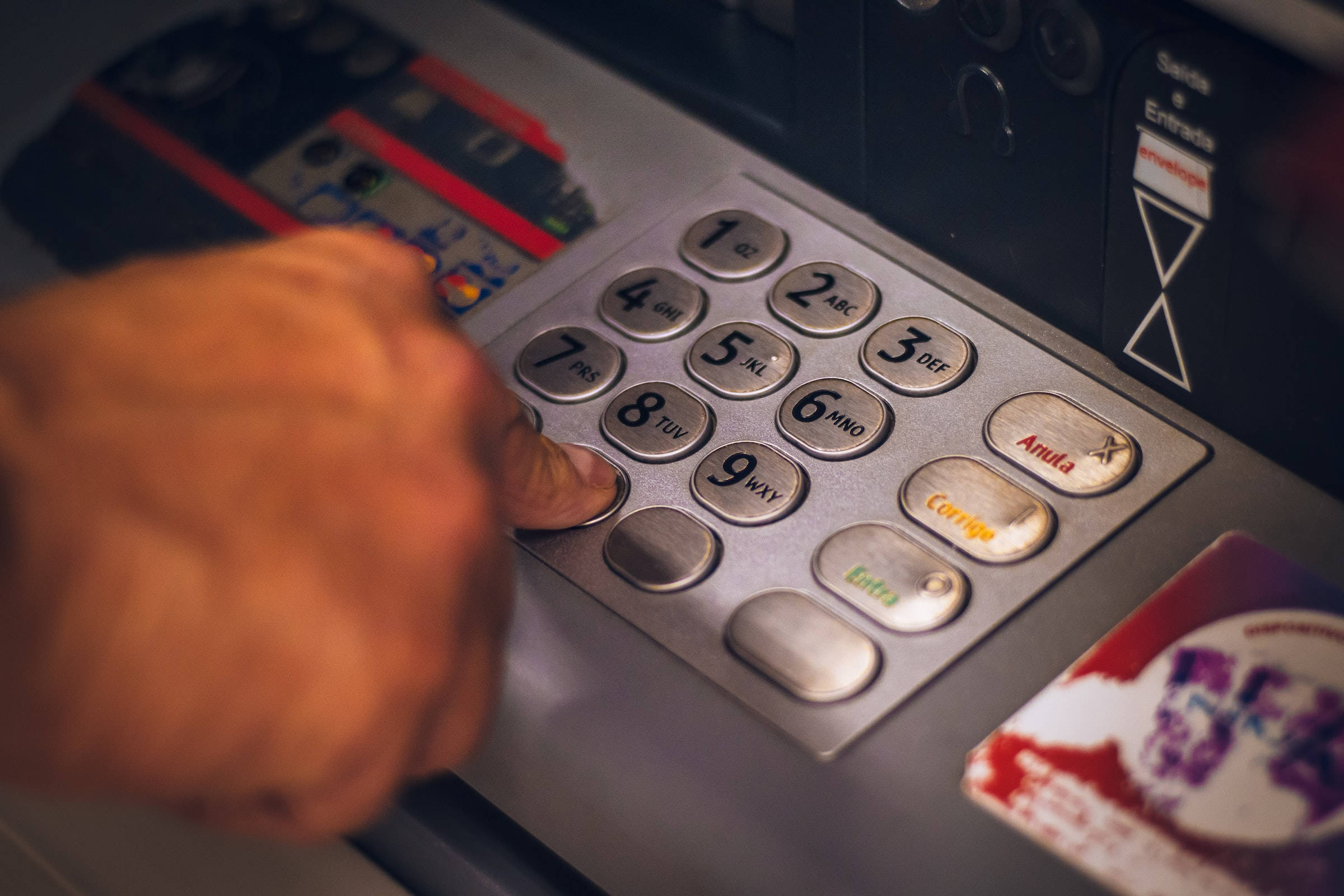 ATM, mechanical buttons, metallic keypad, Full HD Desktop Wallpaper