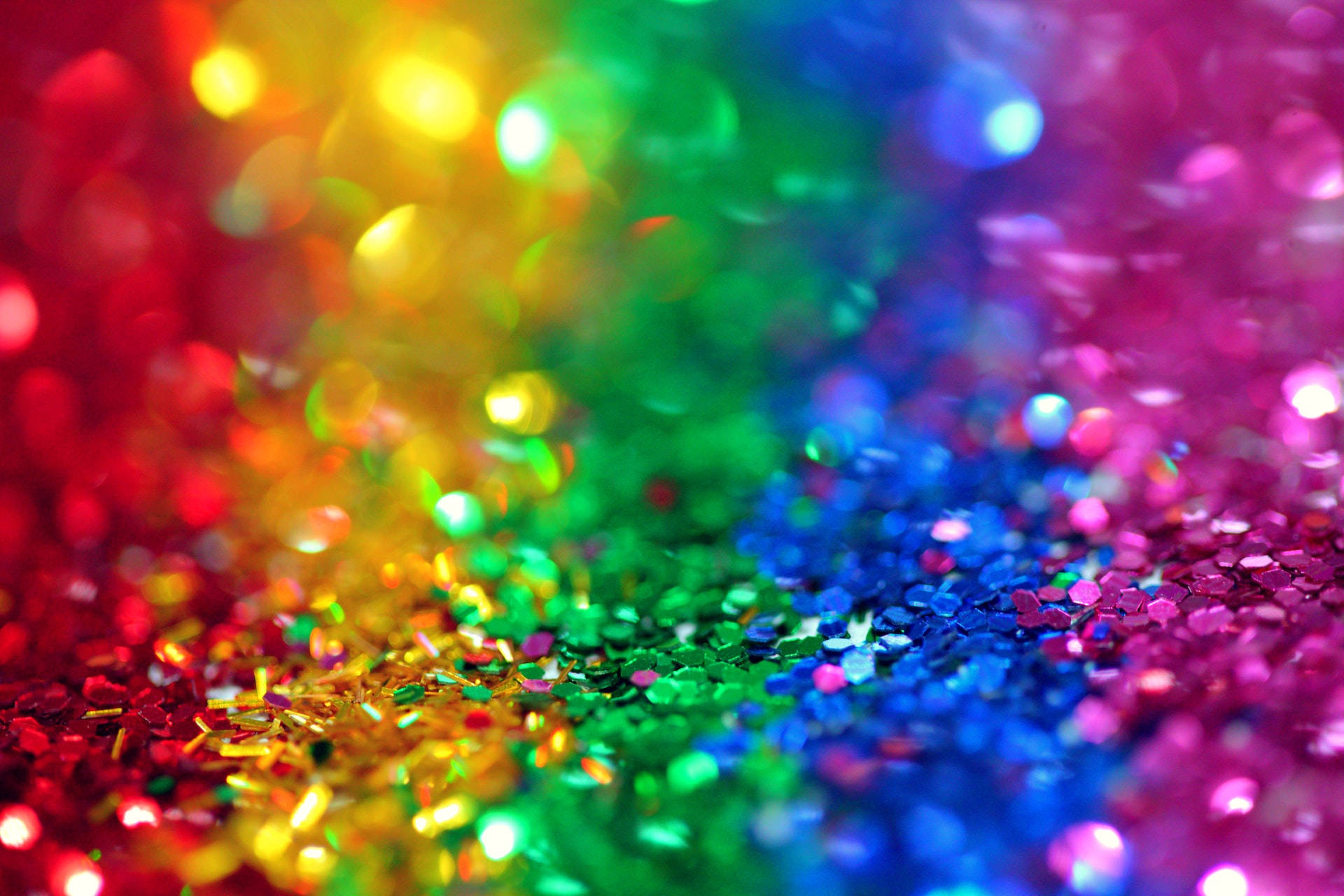 colorful glitter banner, rainbow gradient, glitter particles, Full HD Desktop Wallpaper