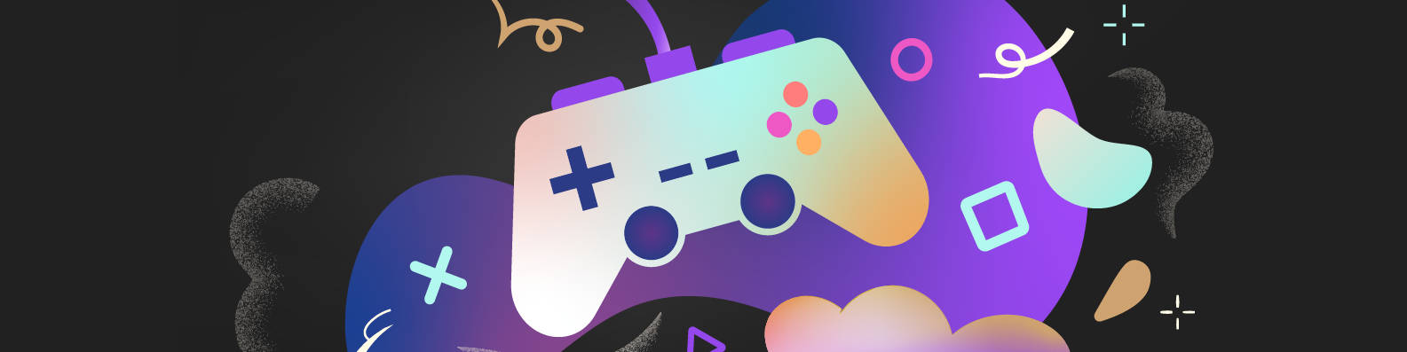gaming, LinkedIn banner, glowing game controller, HD Desktop Wallpaper