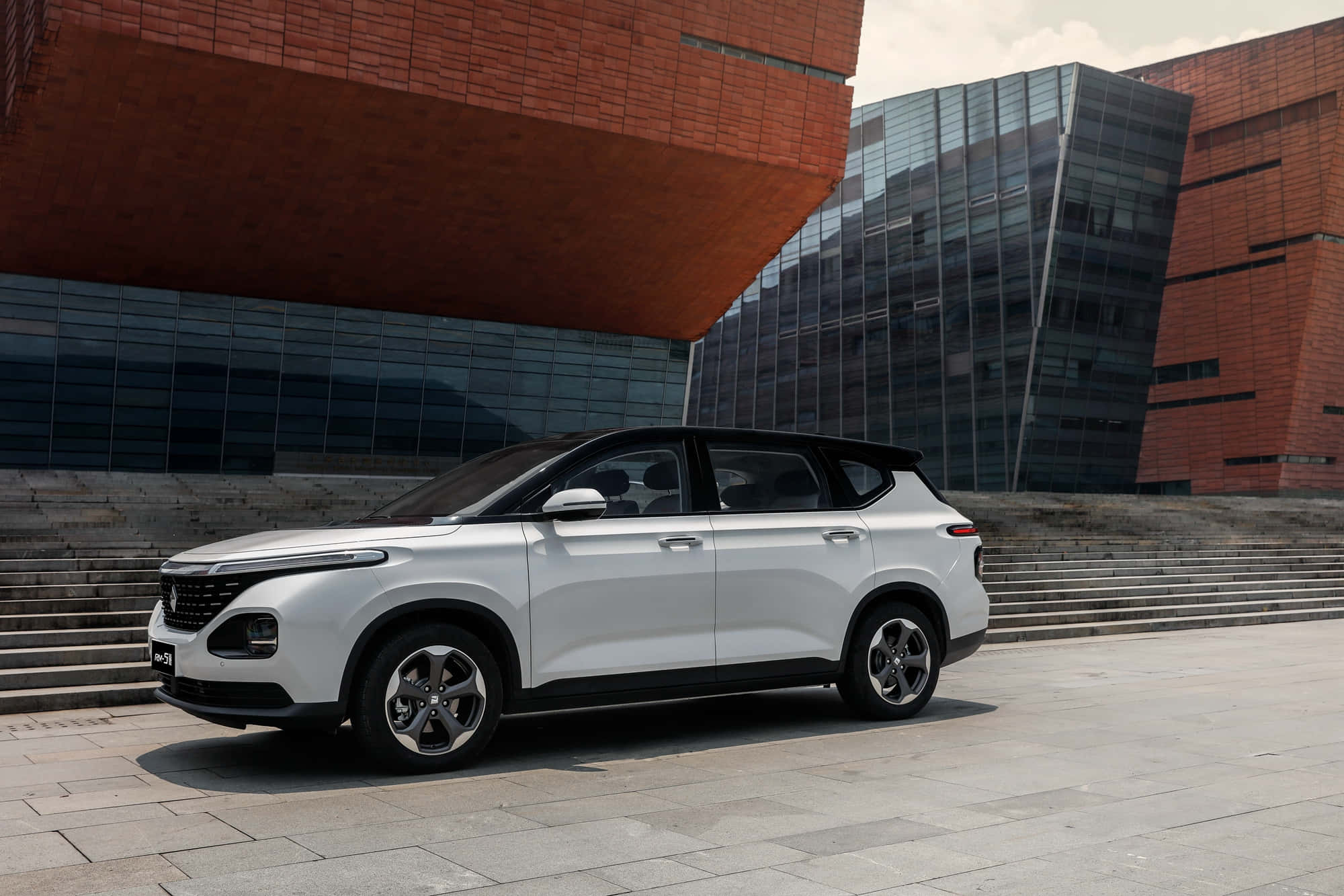 Baojun 2000, silver, stone plaza, Full HD Desktop Wallpaper