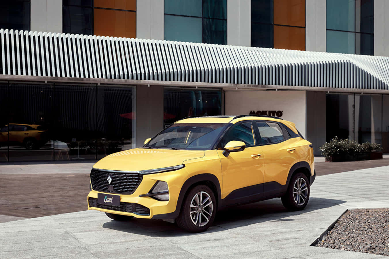 Baojun 1351, SUV, bright yellow, HD Desktop Wallpaper
