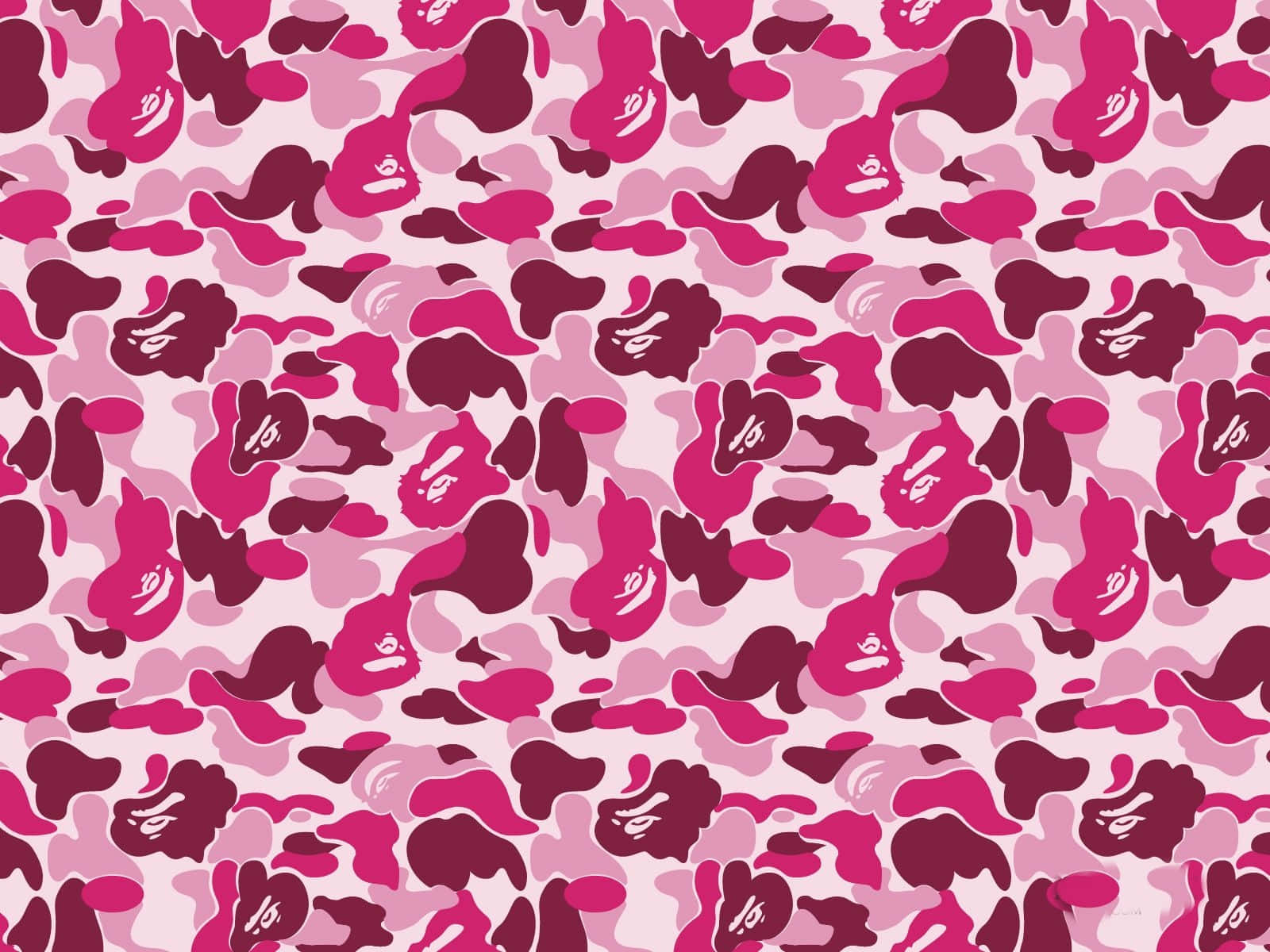 Bape, Pink Shades Camo Pattern, pink camouflage pattern, HD Desktop Wallpaper