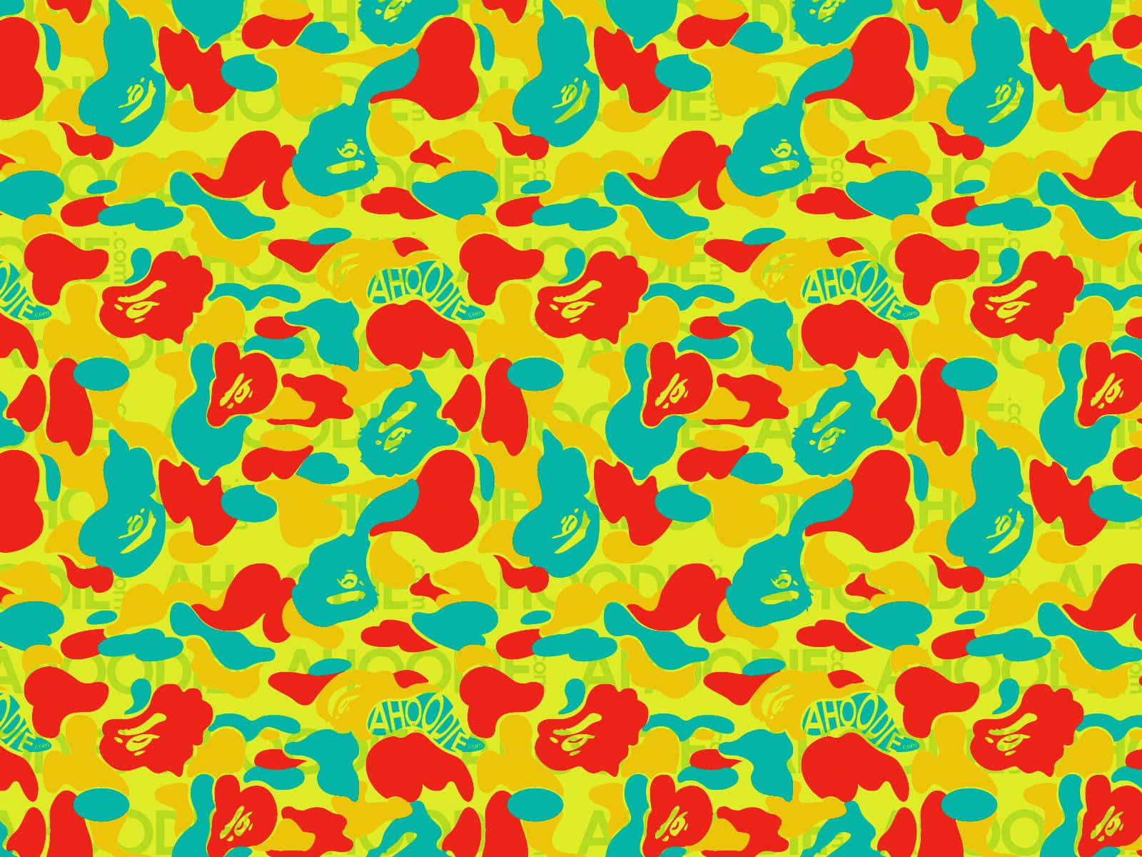 BAPE, Yellow, Red, HD Desktop Wallpaper