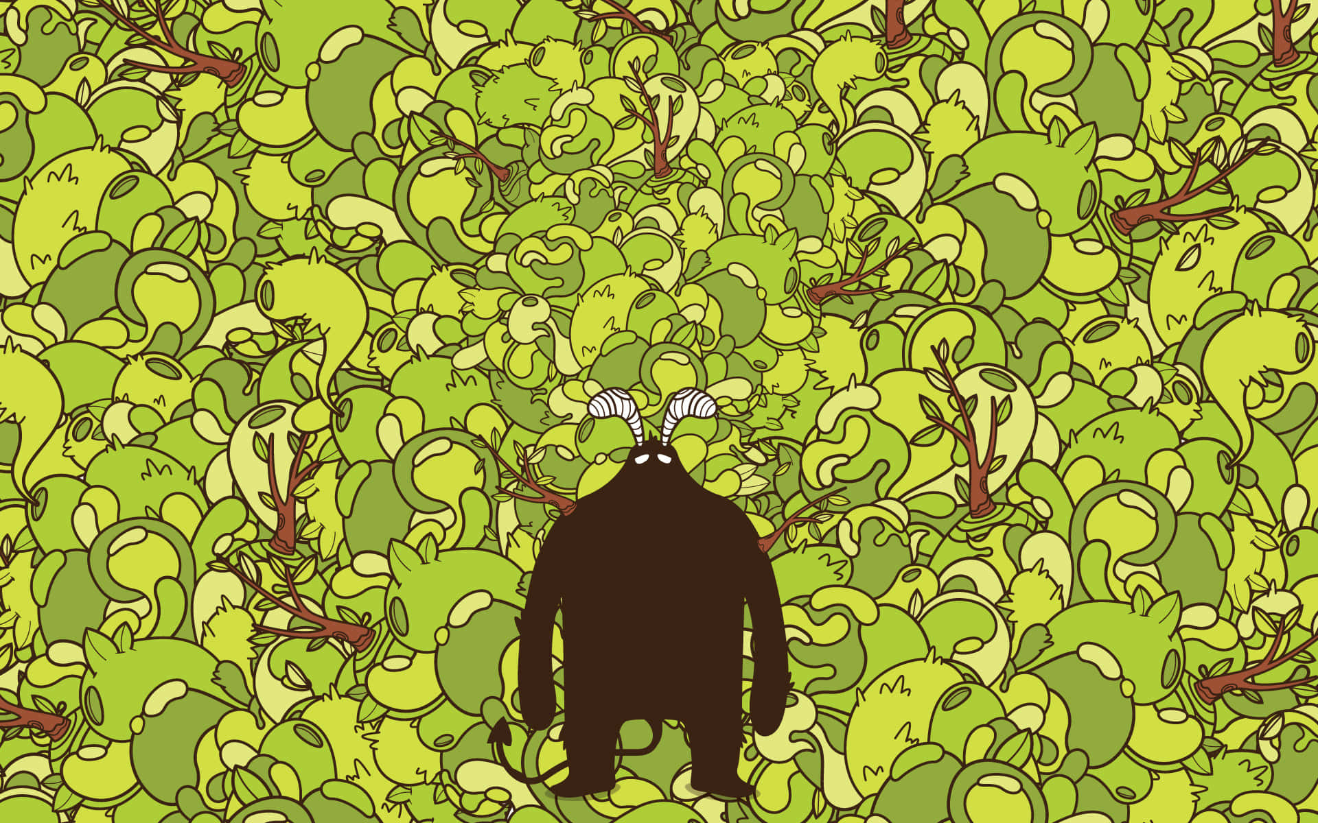 BAPE Camo, black silhouette, striped antennae, Full HD Desktop Wallpaper