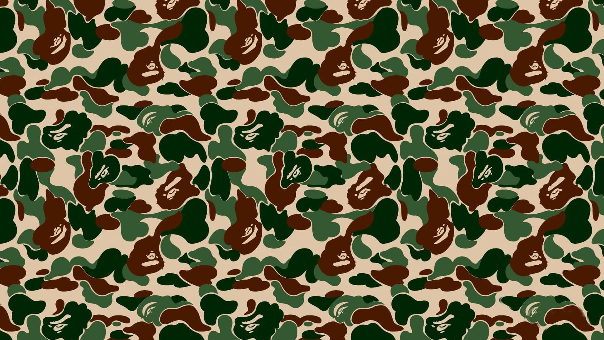 Bape Camo, camouflage pattern, green, Full HD Desktop Wallpaper