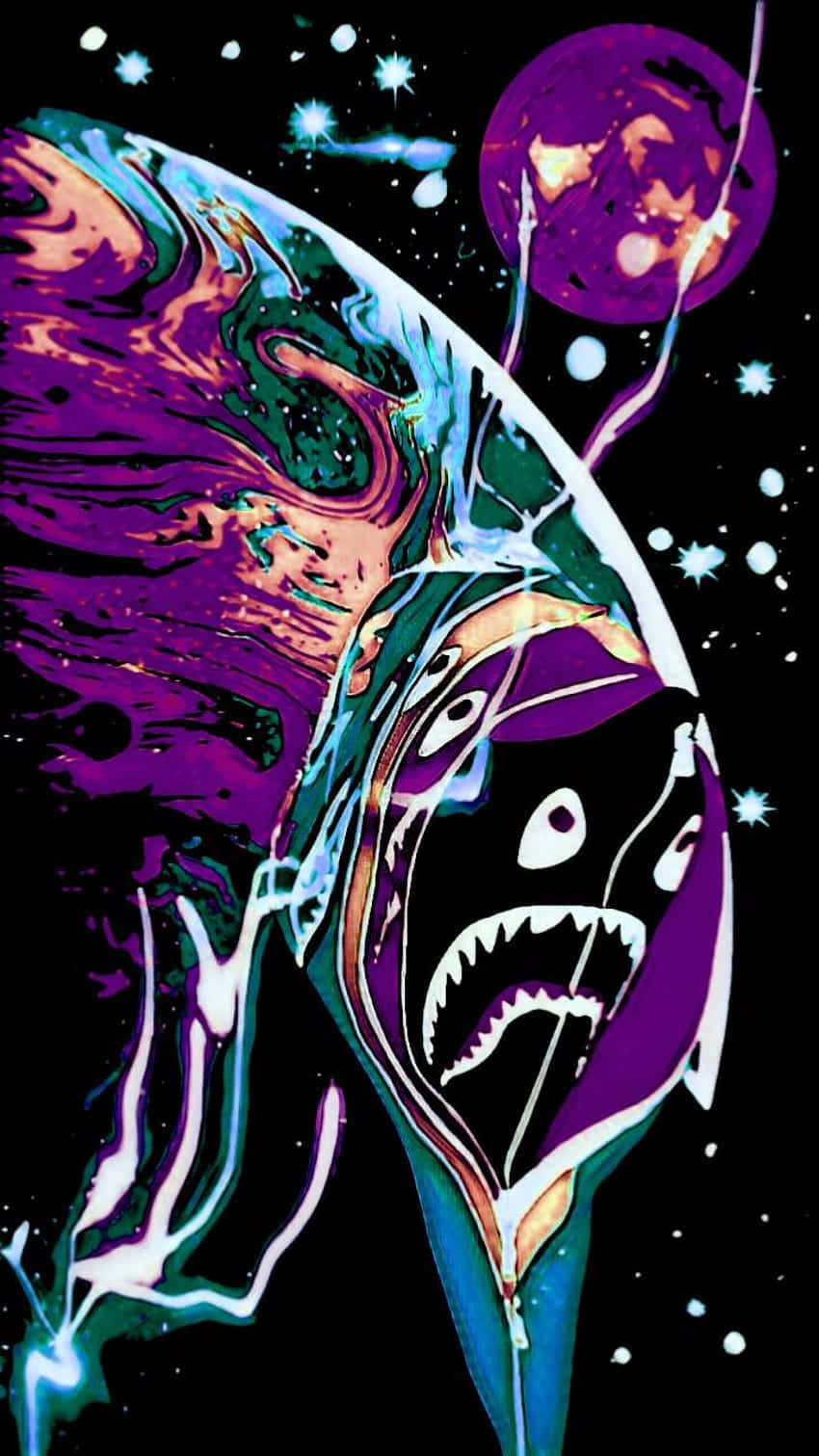 Bape iPhone 6, neon green, purple, HD Phone Wallpaper