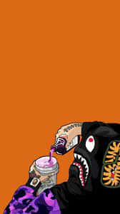 BAPE, iPhone 6, purple liquid, SD Phone Wallpaper