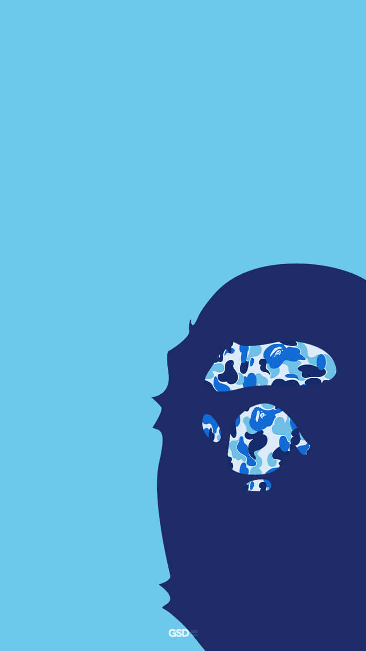 Bape iPhone 6, monkey head, dark blue, HD Phone Wallpaper