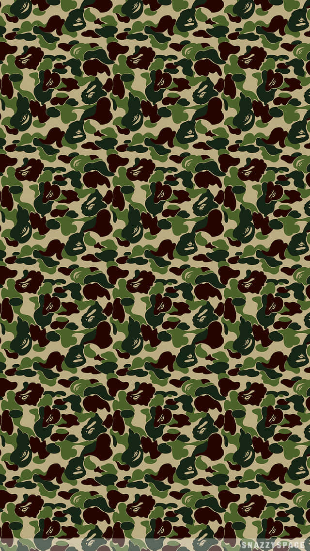 Bape iPhone 6, camouflage pattern, green, SD Phone Wallpaper