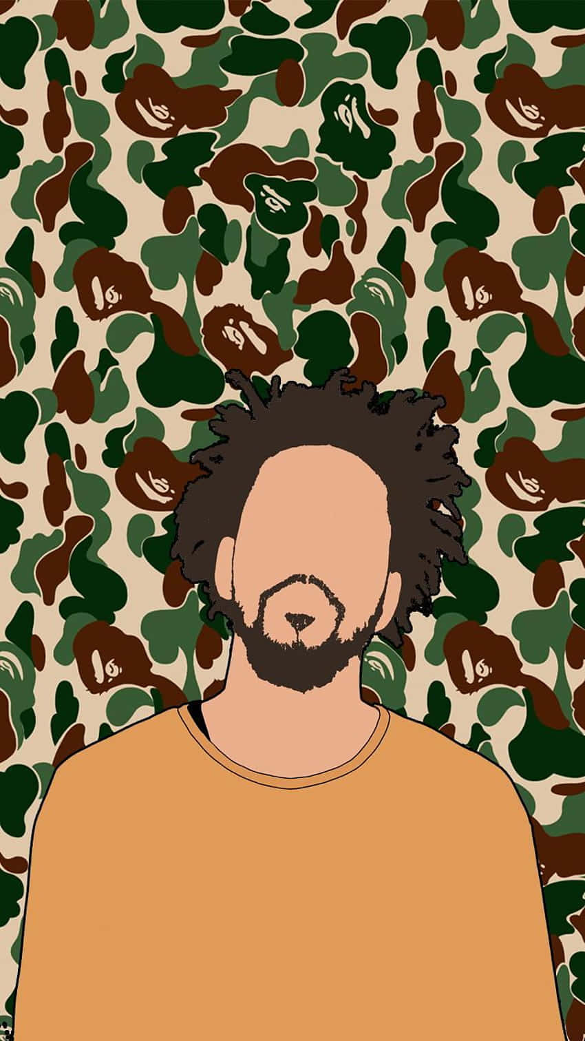 Bape iPhone 6, afro hair, beard, HD Phone Wallpaper