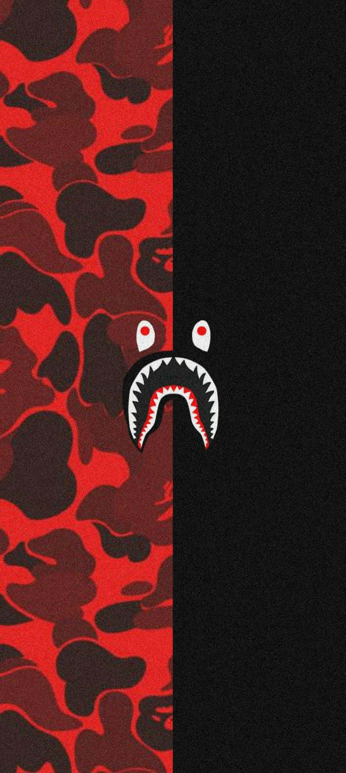 Bape iPhone, shark face, red eyes, HD Phone Wallpaper