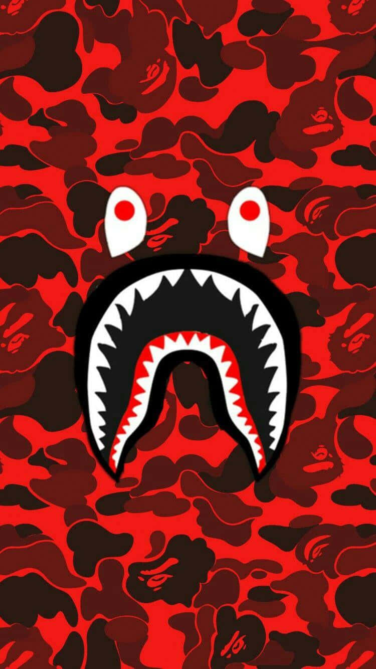 BAPE iPhone, shark head logo, white eyes, HD Phone Wallpaper