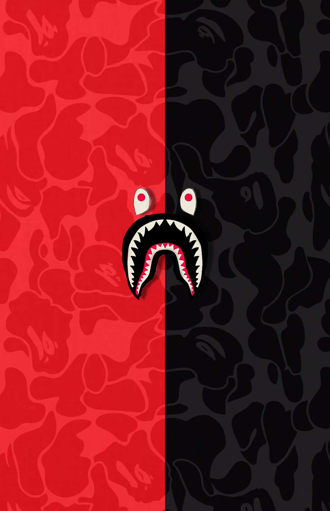 Bape iPhone, a bathing ape, red and black camo, HD Phone Wallpaper