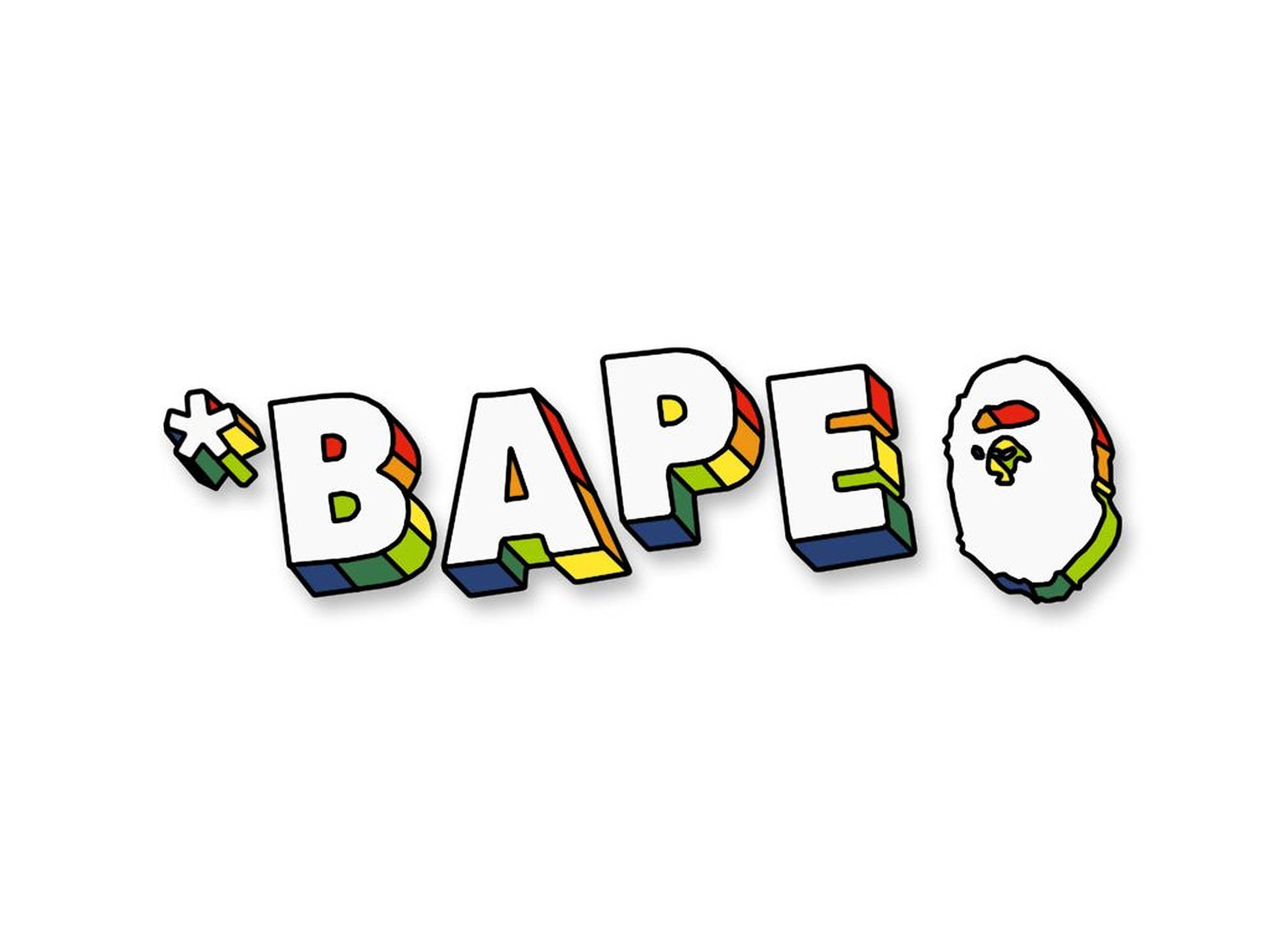 Rainbow BAPE Logo, BAPE logo, ape head mascot, Full HD Desktop Wallpaper