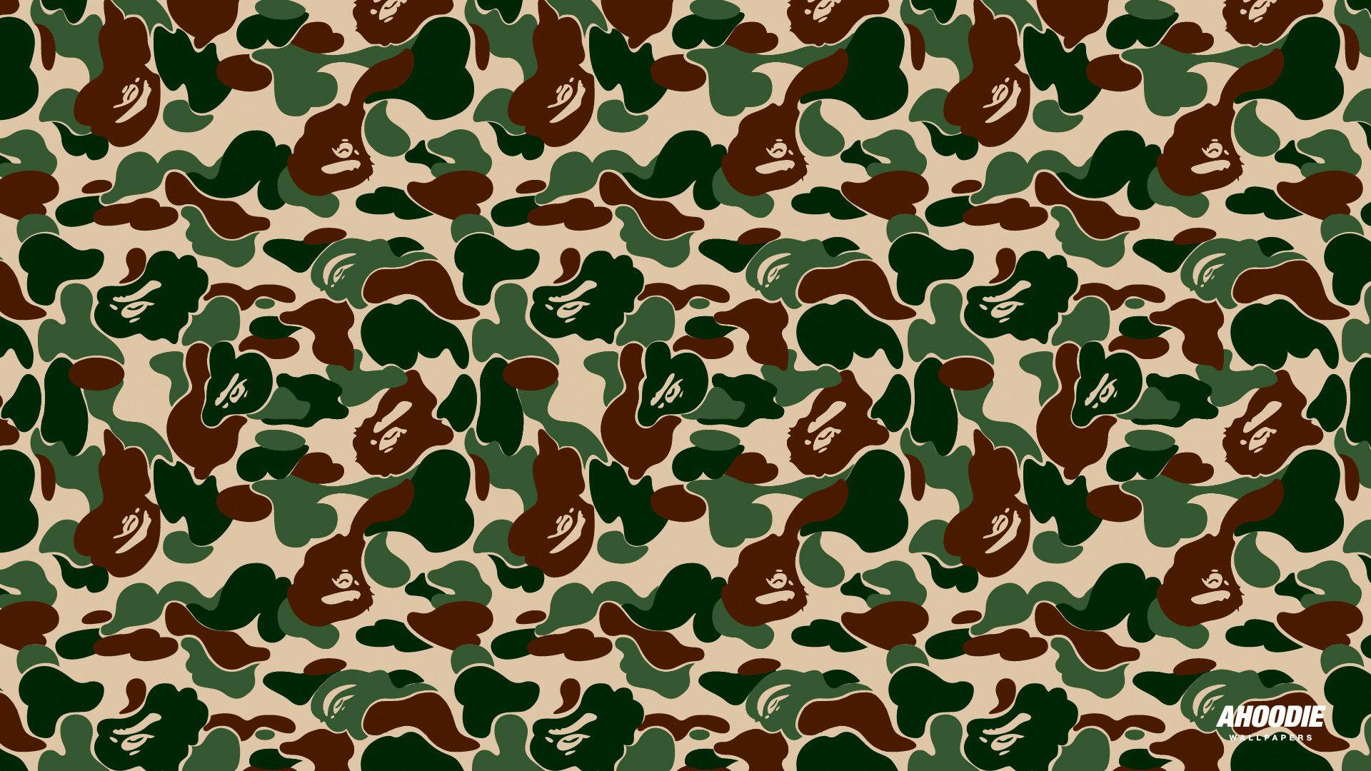 BAPE Landscape, green, brown, Full HD Desktop Wallpaper
