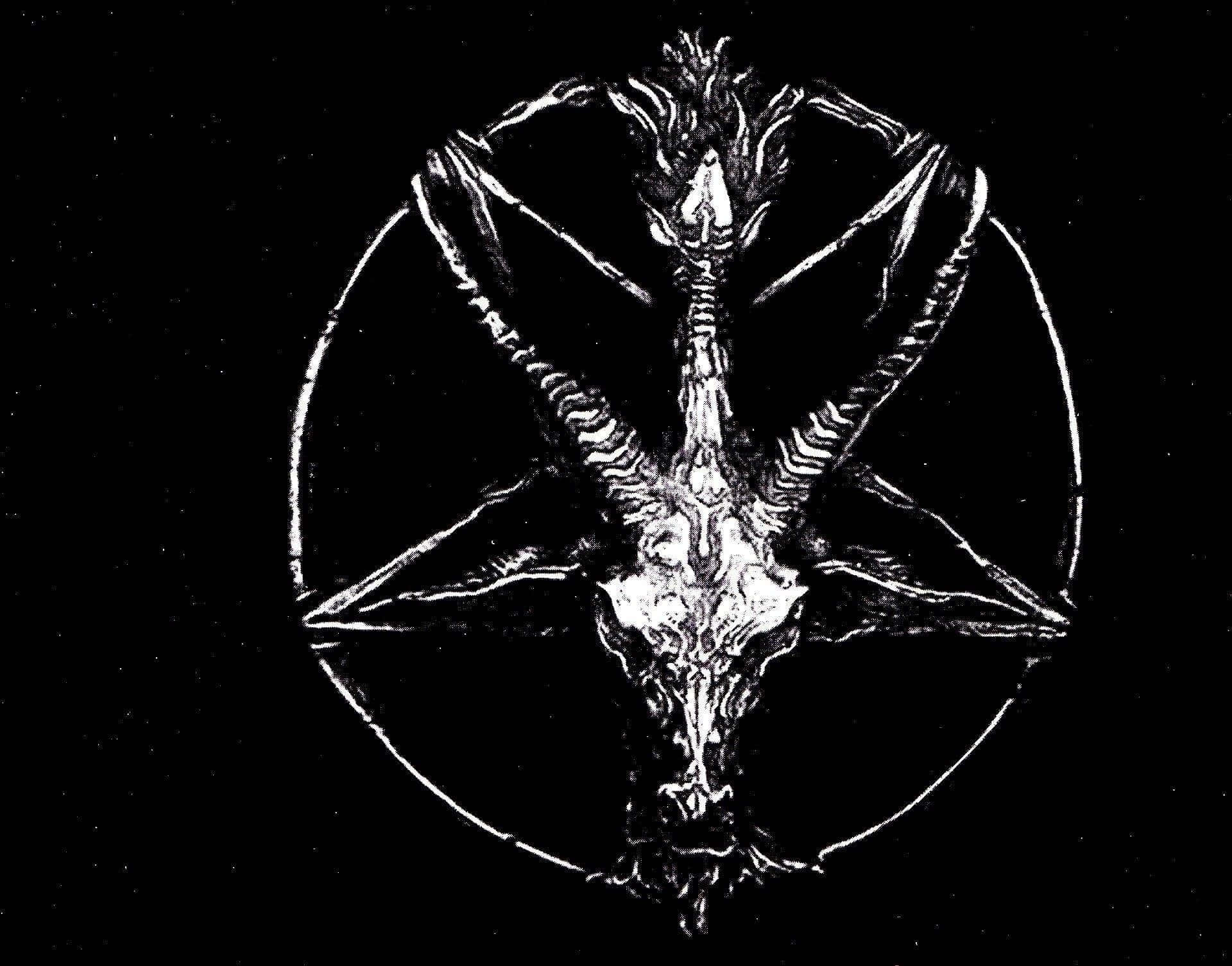 Baphomet, pentagram, starry void, Full HD Desktop Wallpaper
