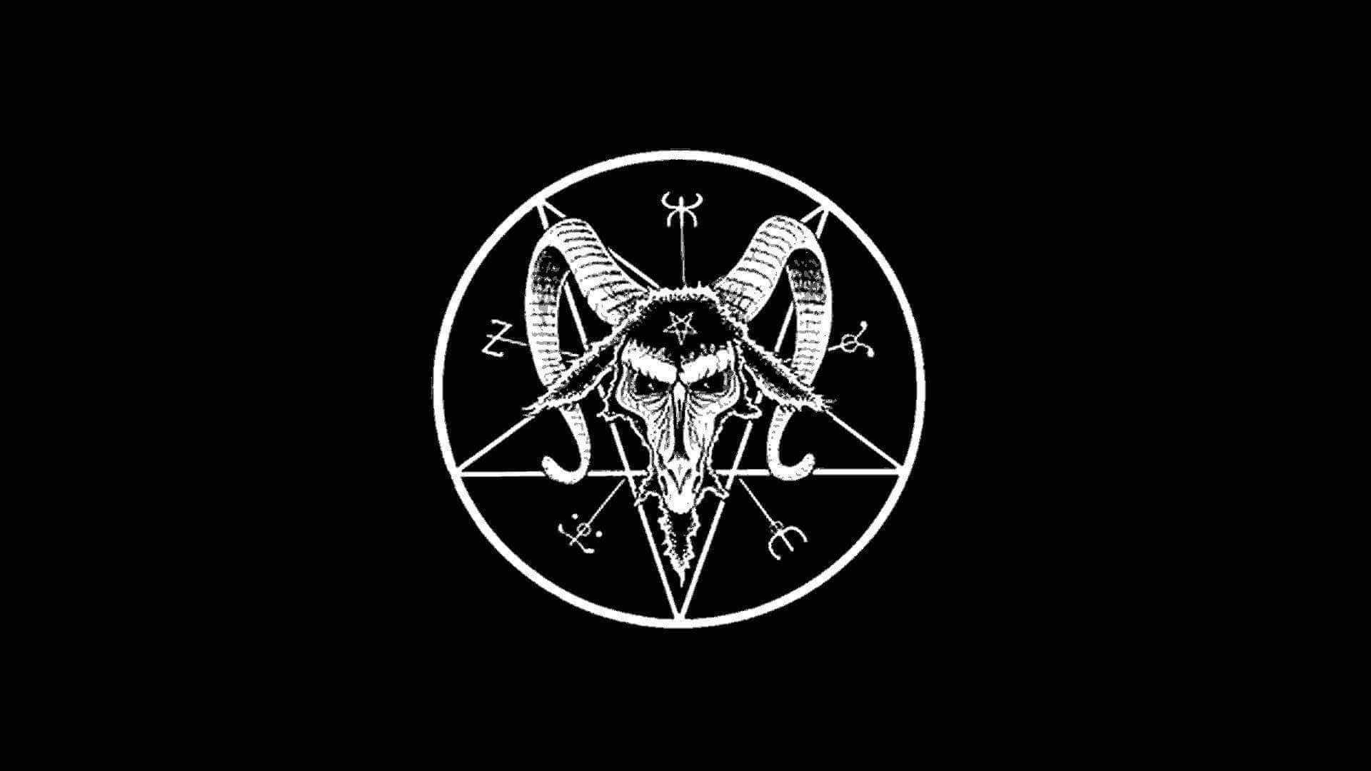 Baphomet, pentagram, circle, Full HD Desktop Wallpaper