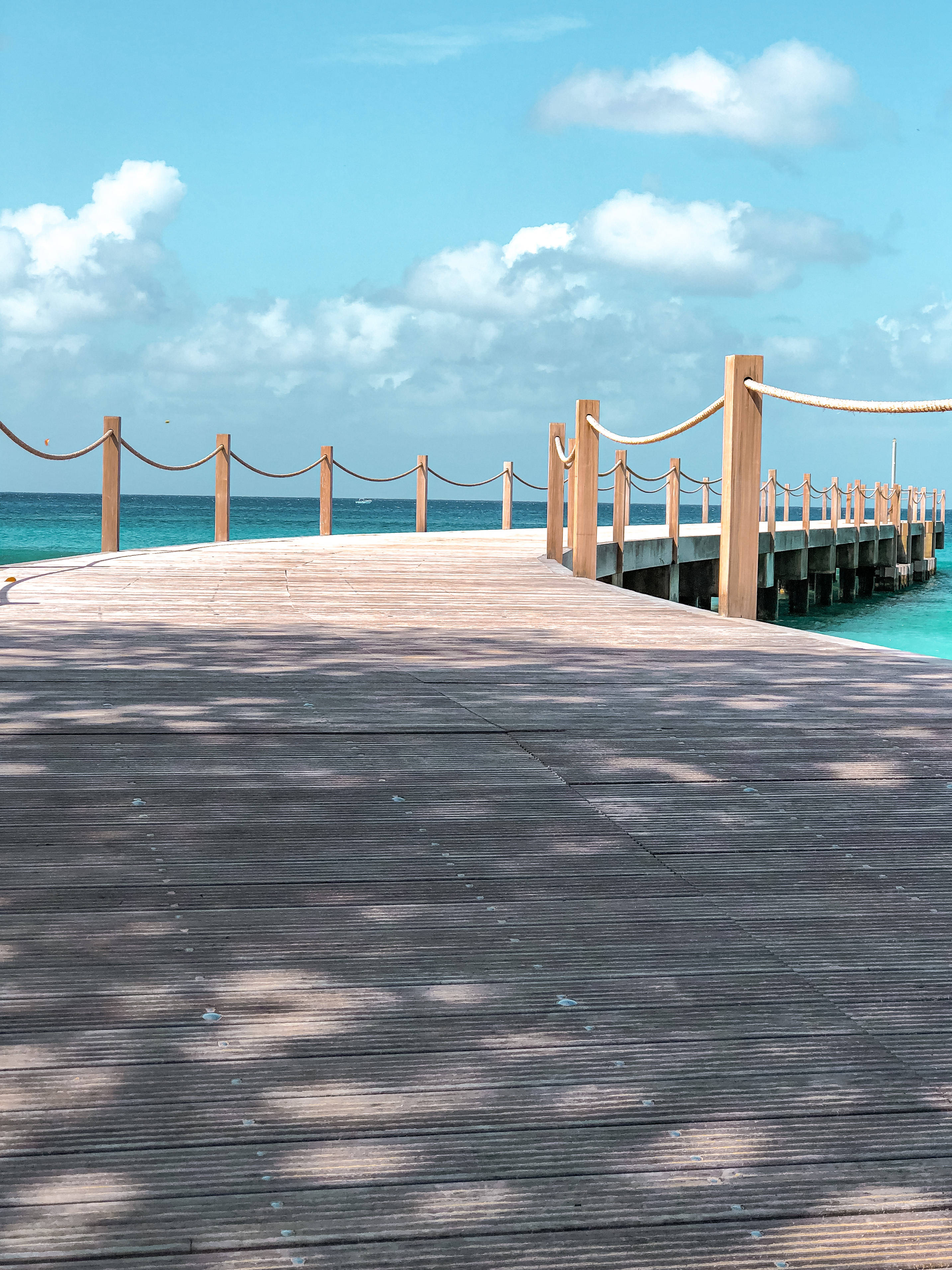 Barbados, bridge, wooden pier, 2K Phone Wallpaper