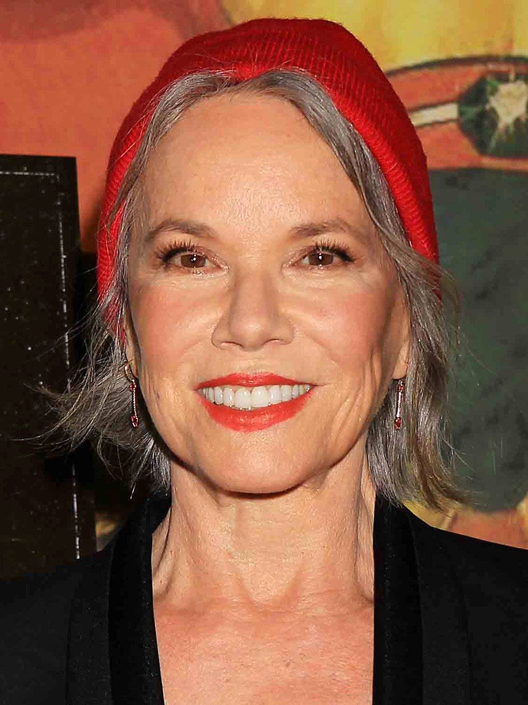 Barbara Hershey, red beanie, gray hair, HD Phone Wallpaper