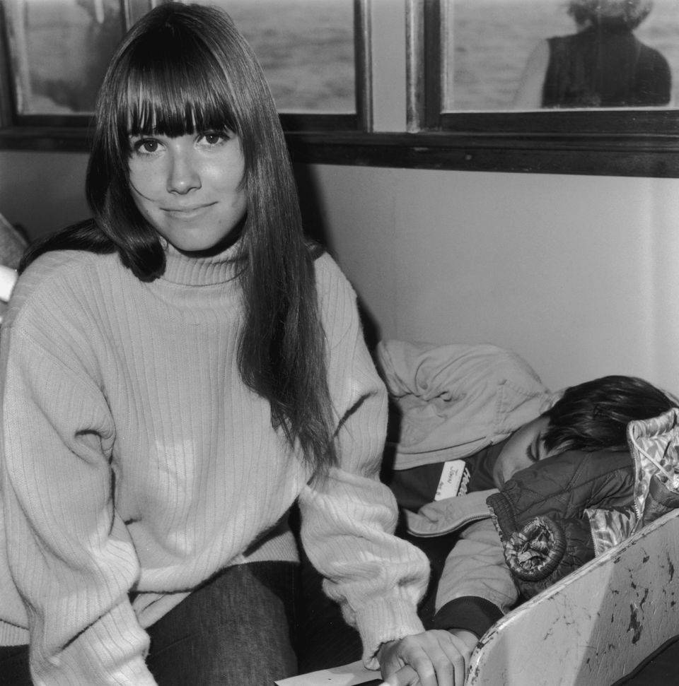 Barbara Hershey, ribbed turtleneck, boat interior, SD Phone Wallpaper