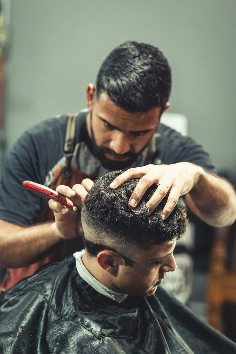 barber, beard, apron, HD Phone Wallpaper