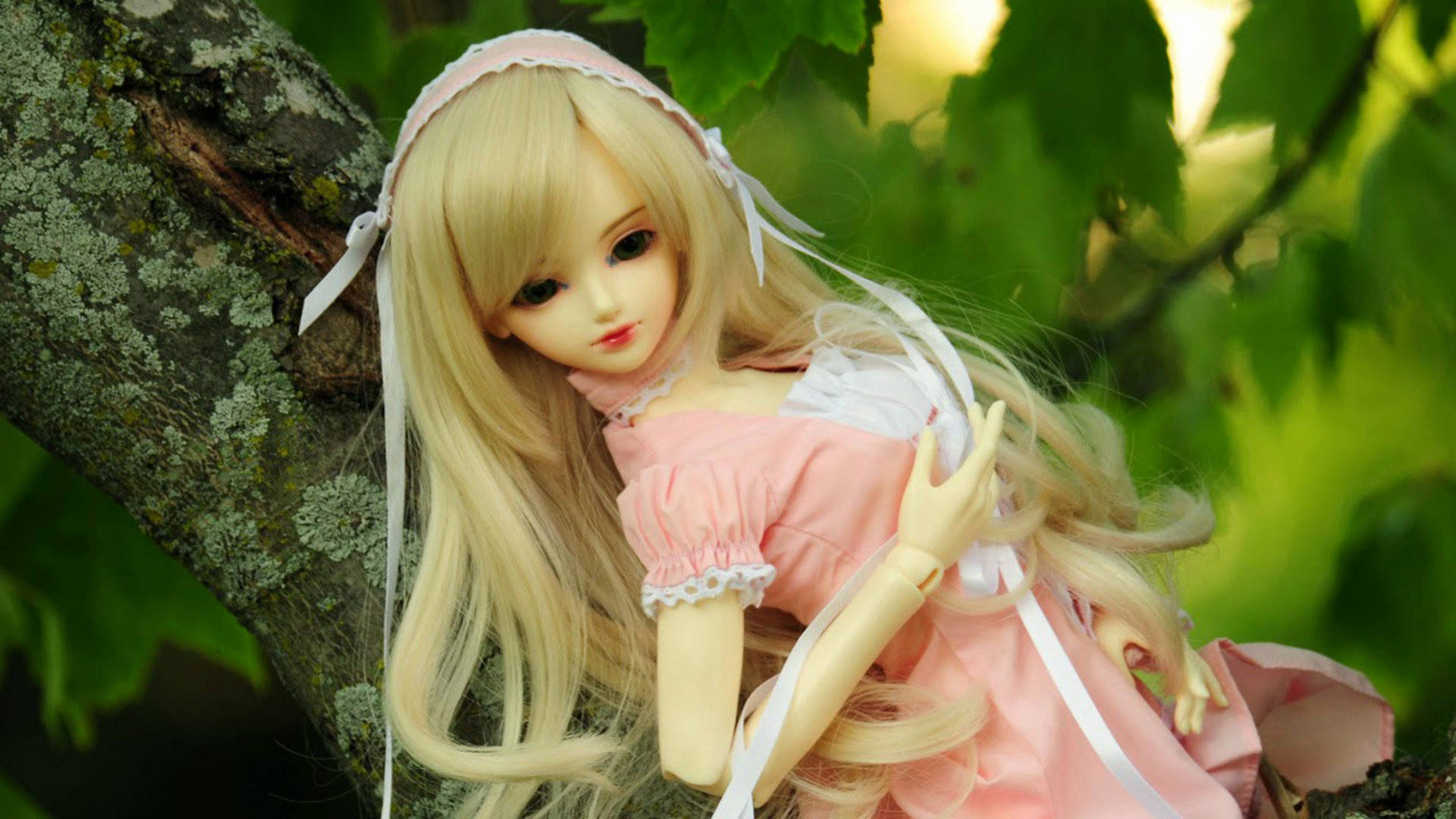 Barbie Doll, maid lolita dress, pink dress, Full HD Desktop Wallpaper