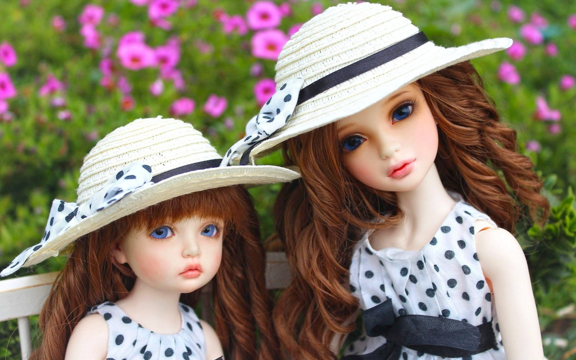 Barbie Doll, mother and daughter, blue eyes, Full HD Desktop Wallpaper